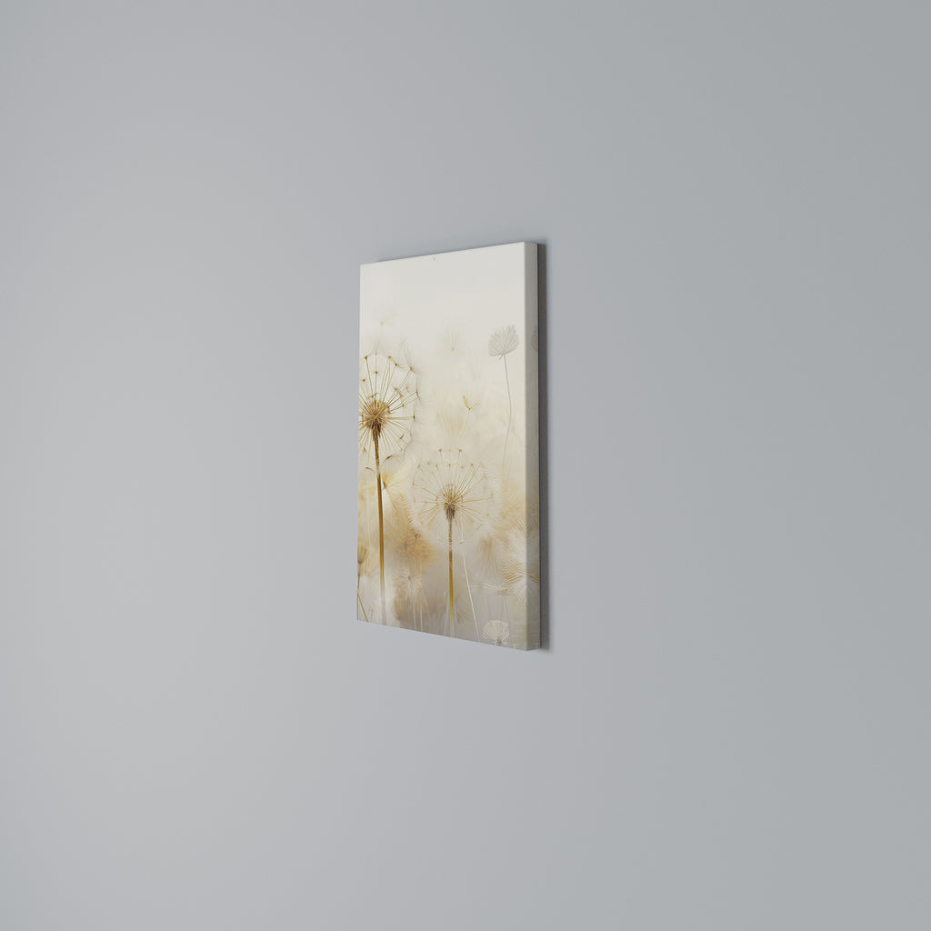 DREAMY DANDELION FIELDS Vertical Canvas Print