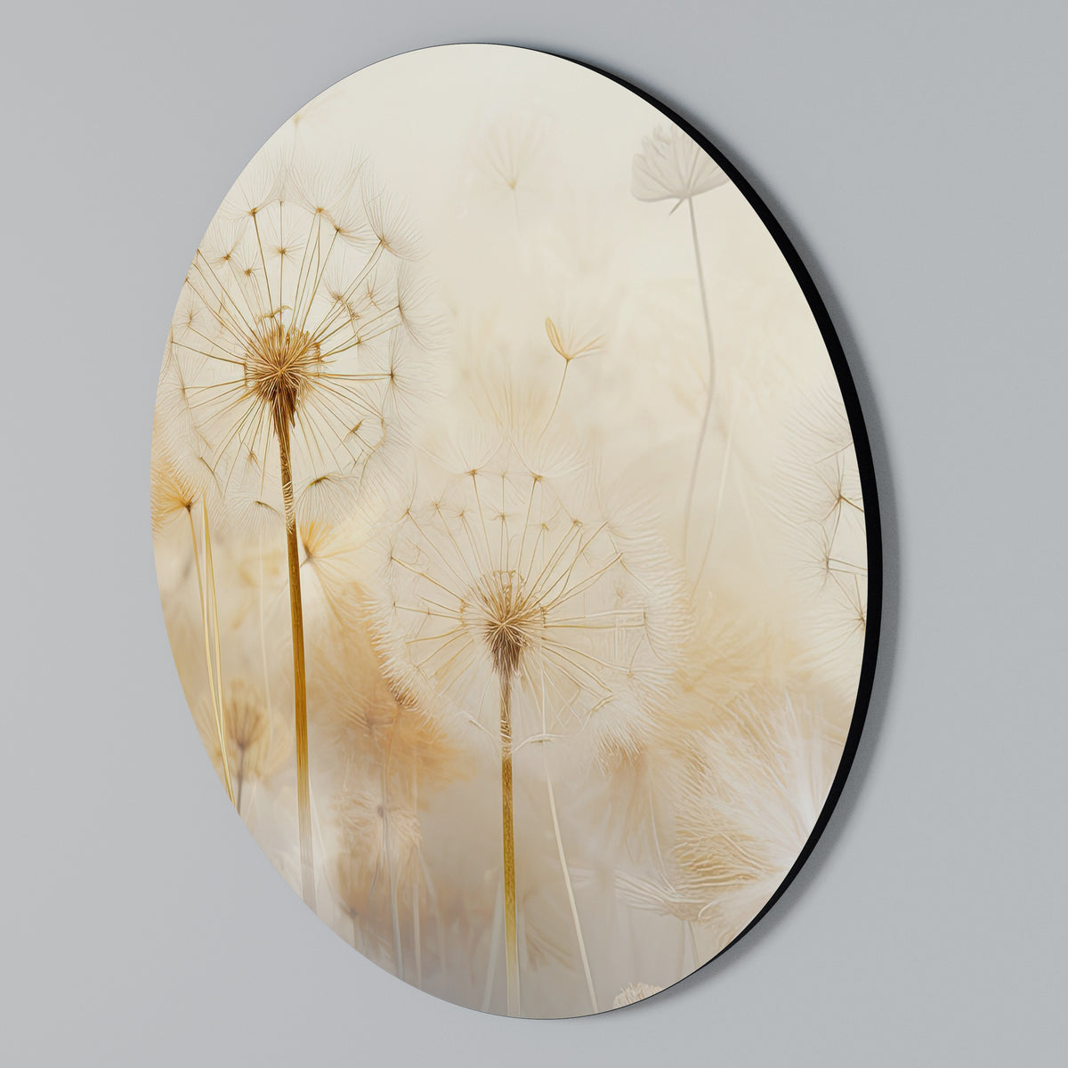 DREAMY DANDELION FIELDS Round Wall Art