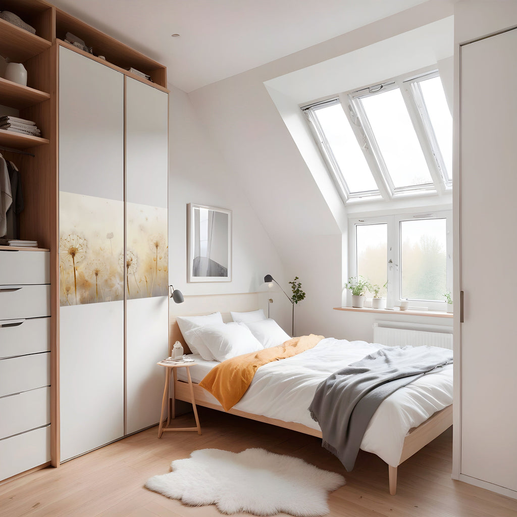 Affiche horizontale autocollante « DREAMY DANDELIONS FIELDS »