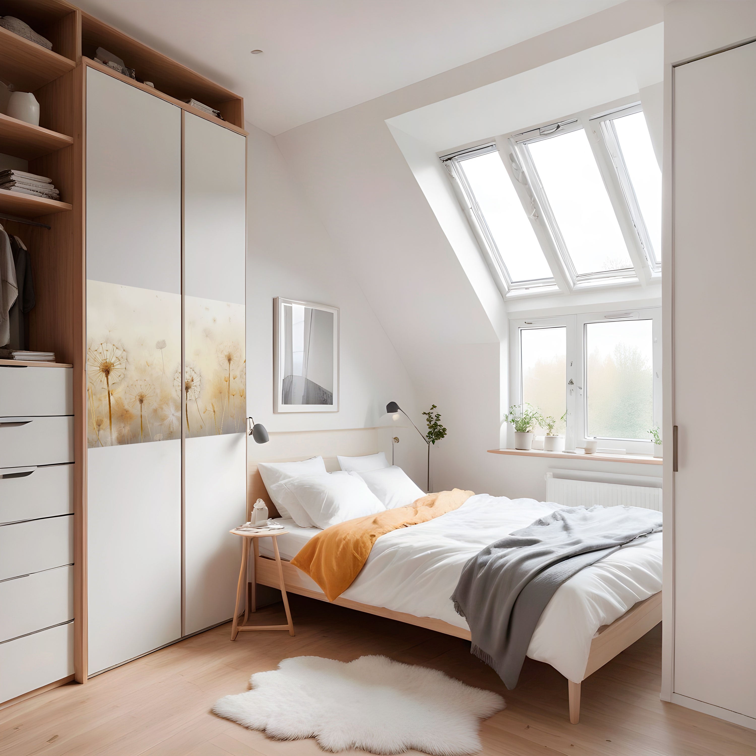 Affiche horizontale autocollante « DREAMY DANDELIONS FIELDS »