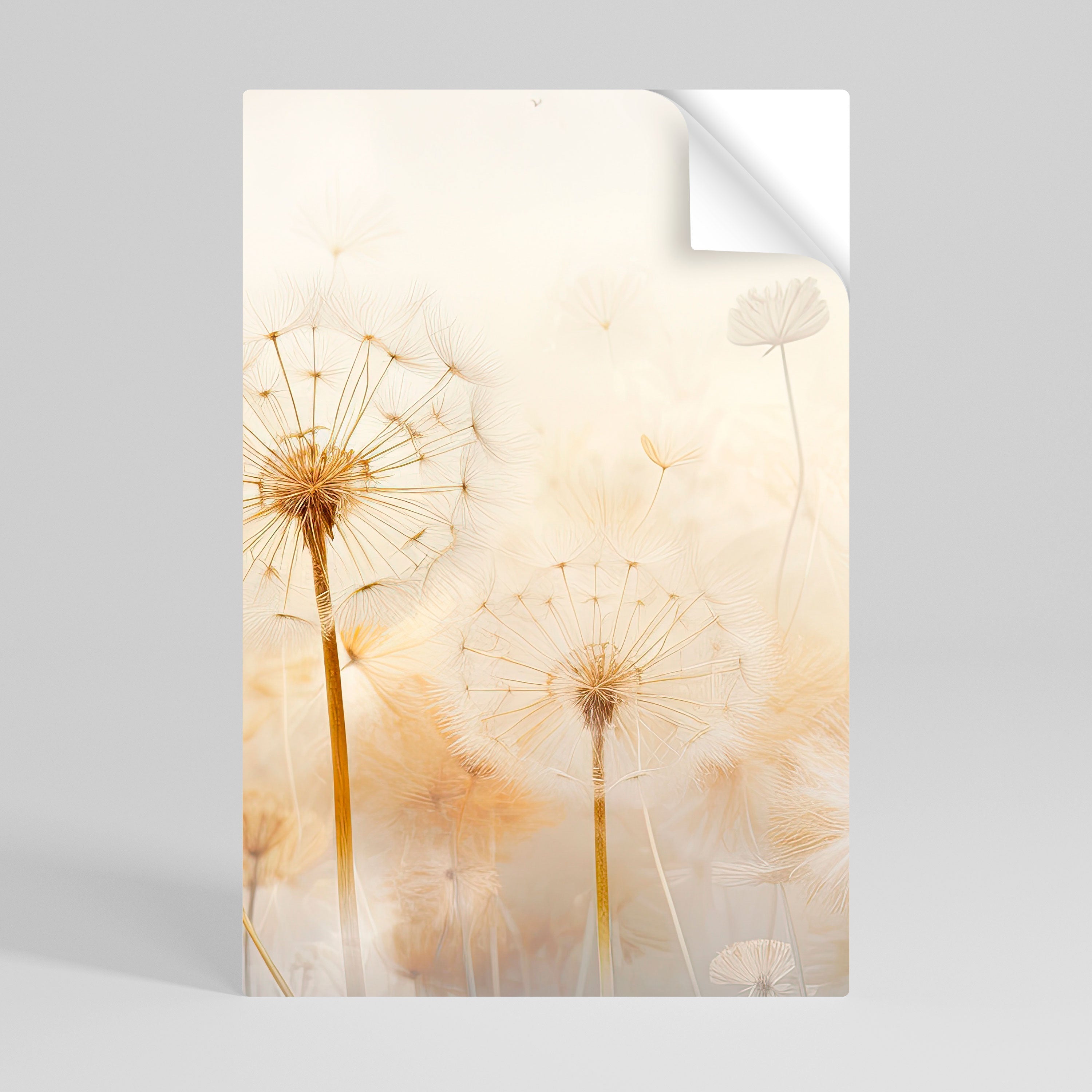 Affiche verticale autocollante « DREAMY DANDELION FIELDS »