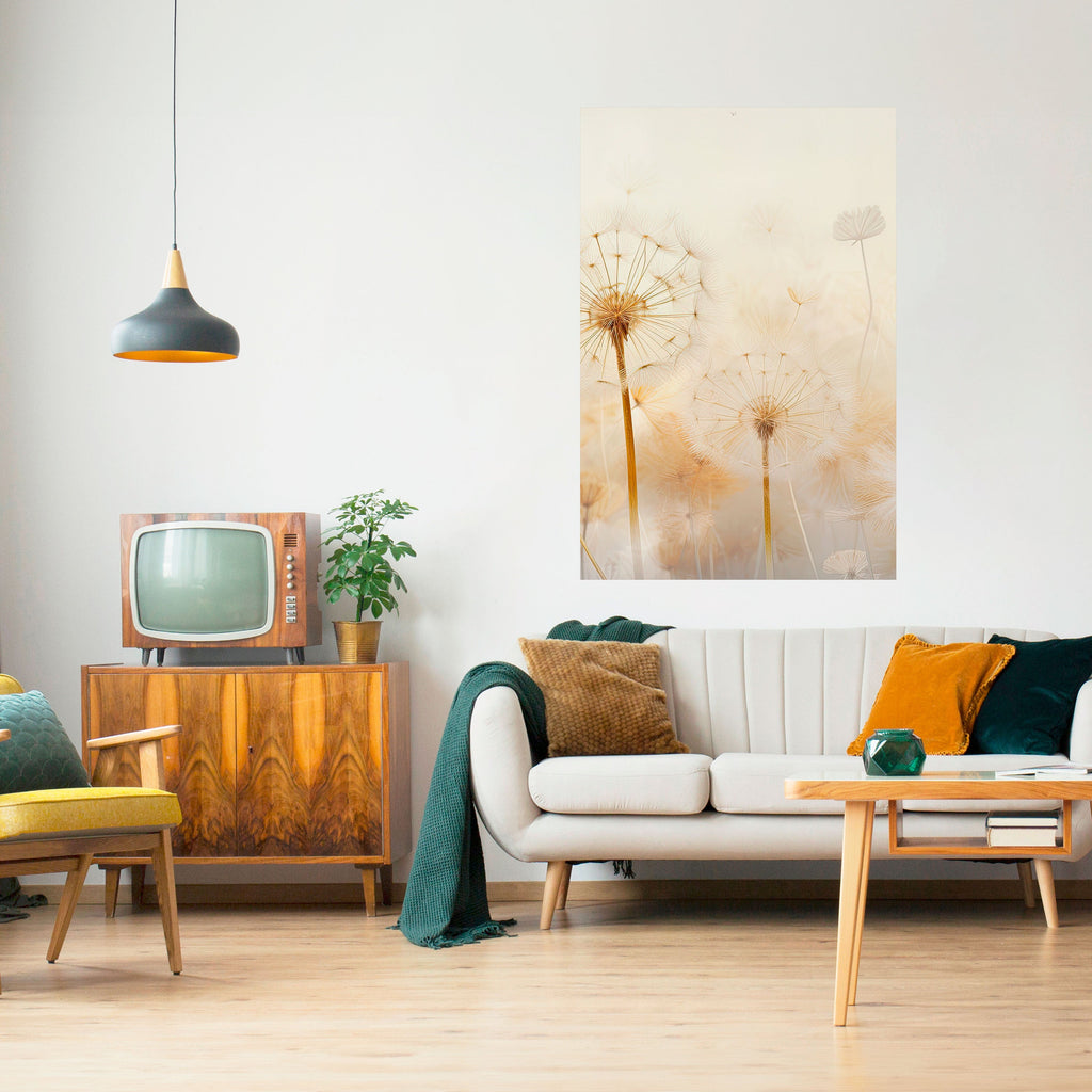 Affiche verticale autocollante « DREAMY DANDELION FIELDS »