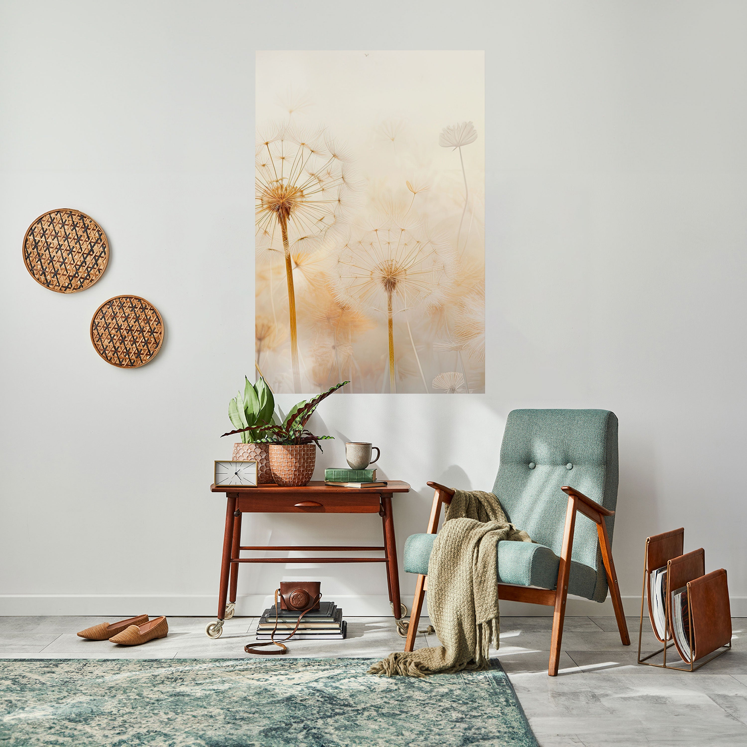 Affiche verticale autocollante « DREAMY DANDELION FIELDS »
