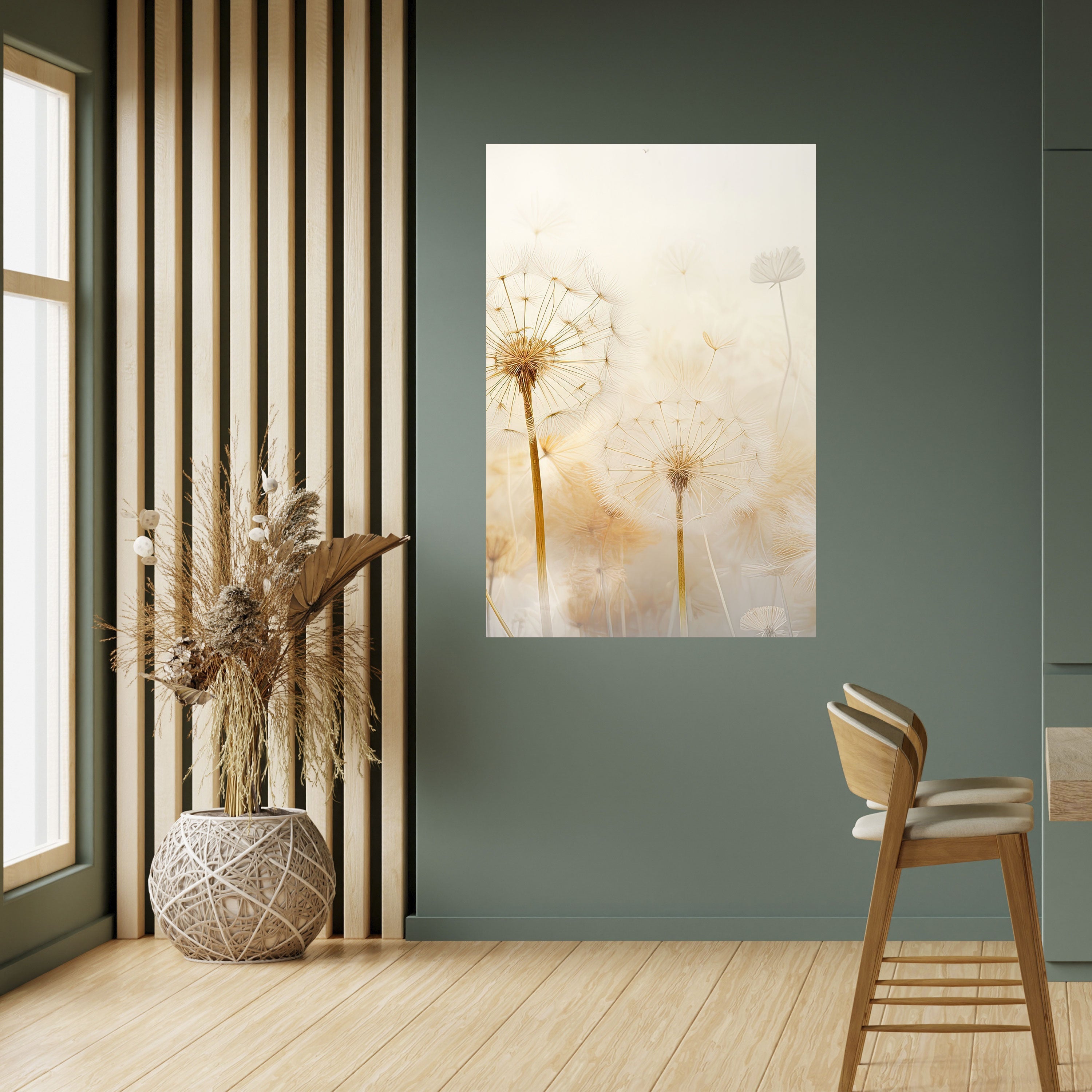 Affiche verticale autocollante « DREAMY DANDELION FIELDS »