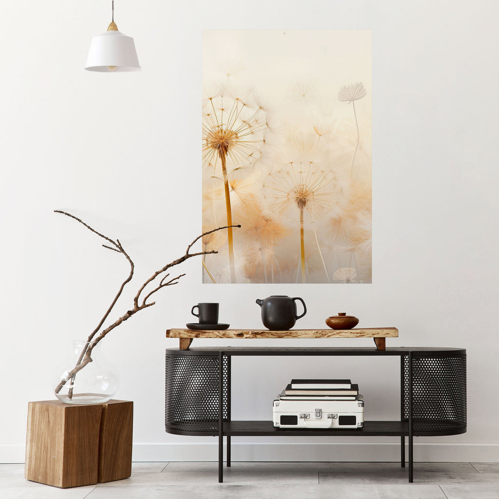 Affiche verticale autocollante « DREAMY DANDELION FIELDS »