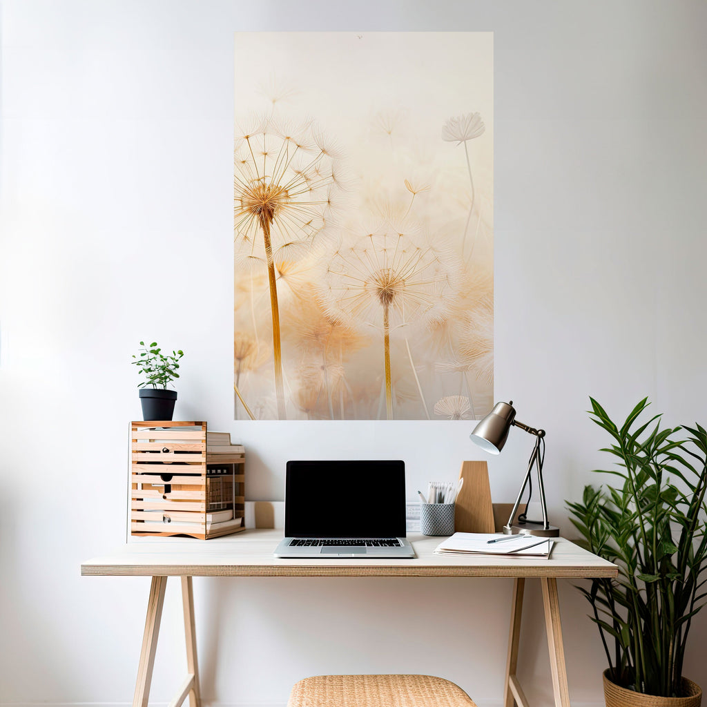 Affiche verticale autocollante « DREAMY DANDELION FIELDS »