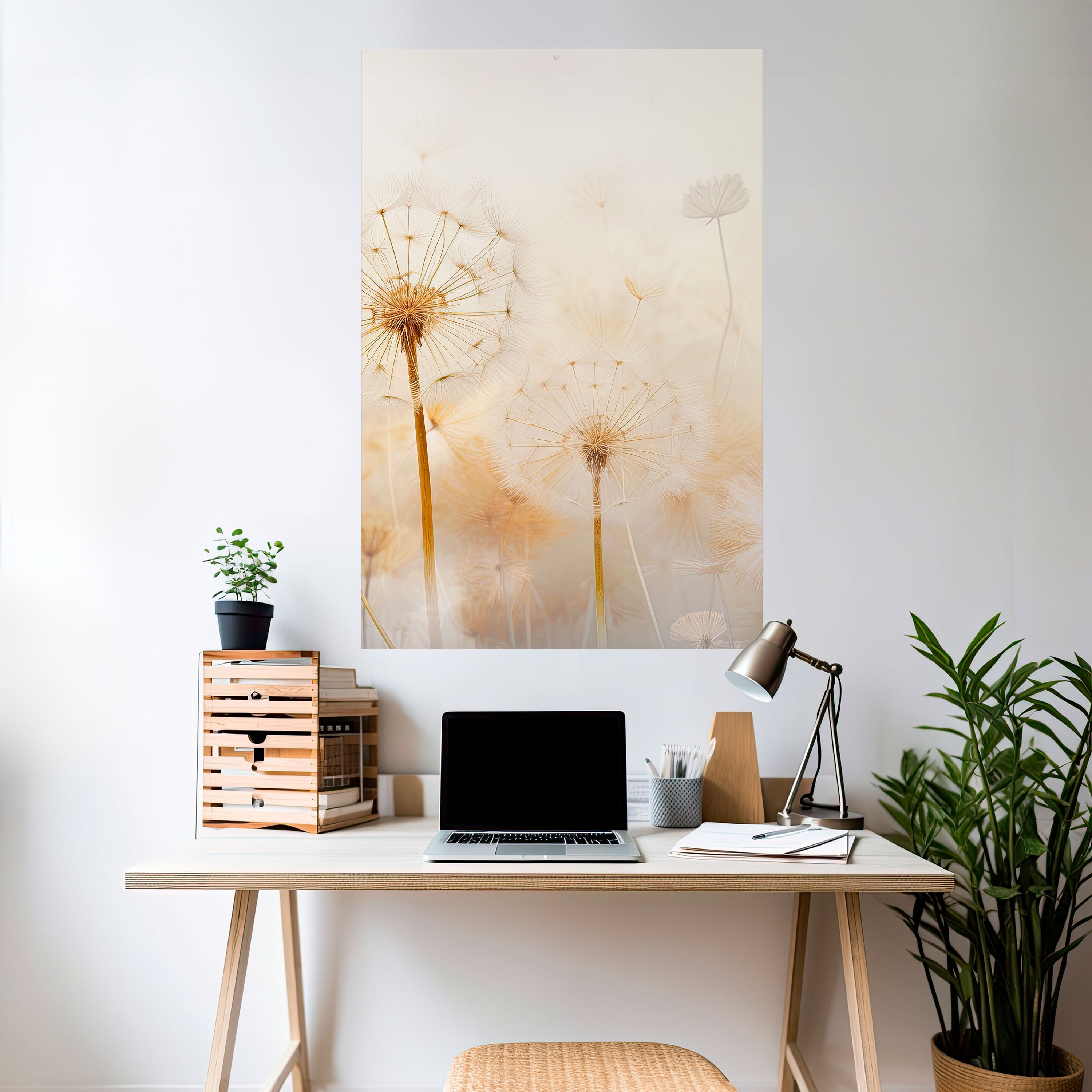 Affiche verticale autocollante « DREAMY DANDELION FIELDS »
