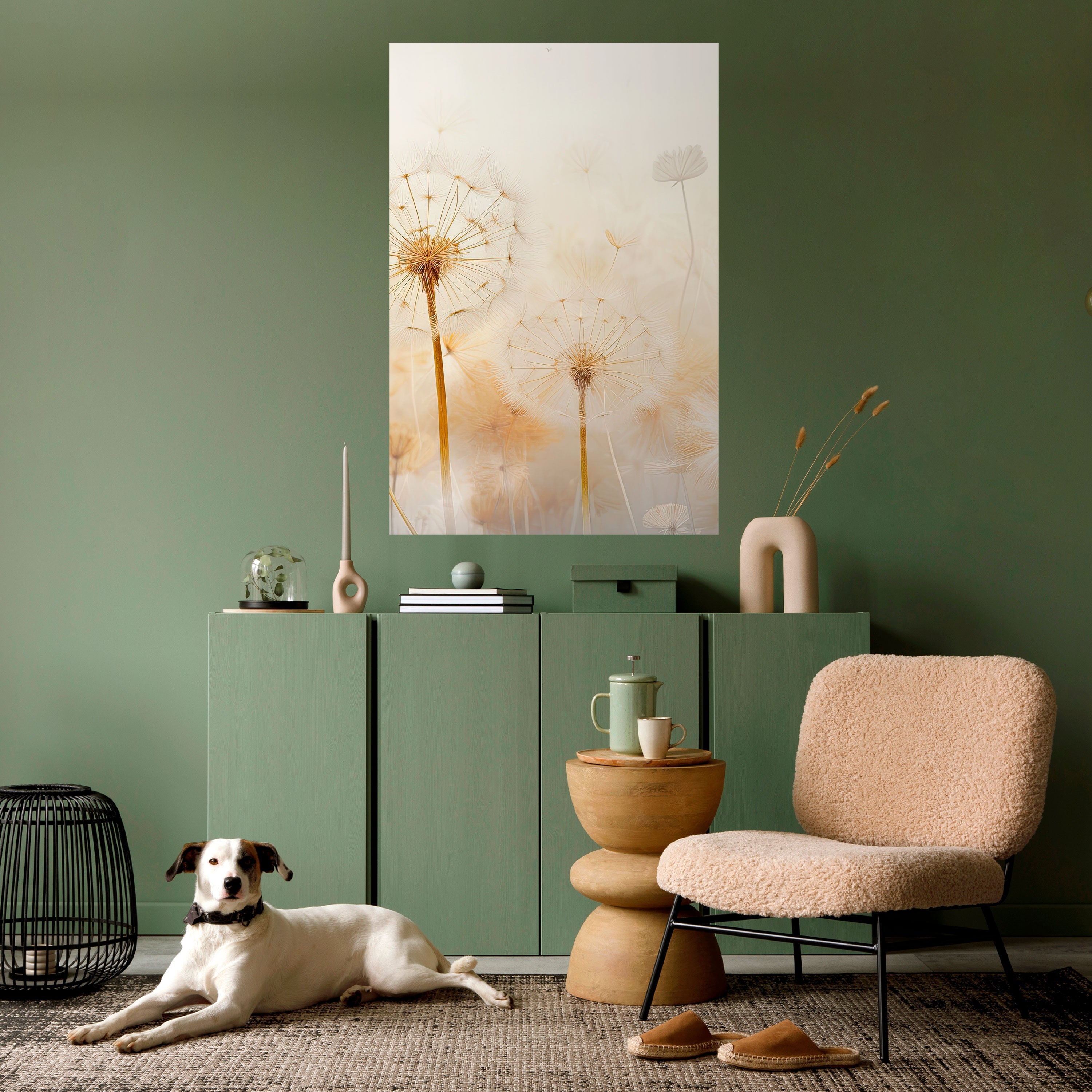 Affiche verticale autocollante « DREAMY DANDELION FIELDS »