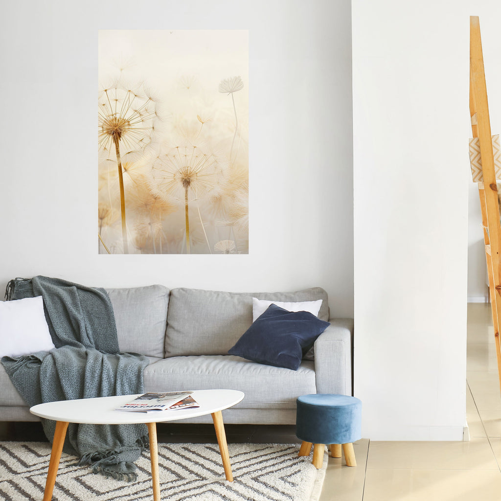 Affiche verticale autocollante « DREAMY DANDELION FIELDS »