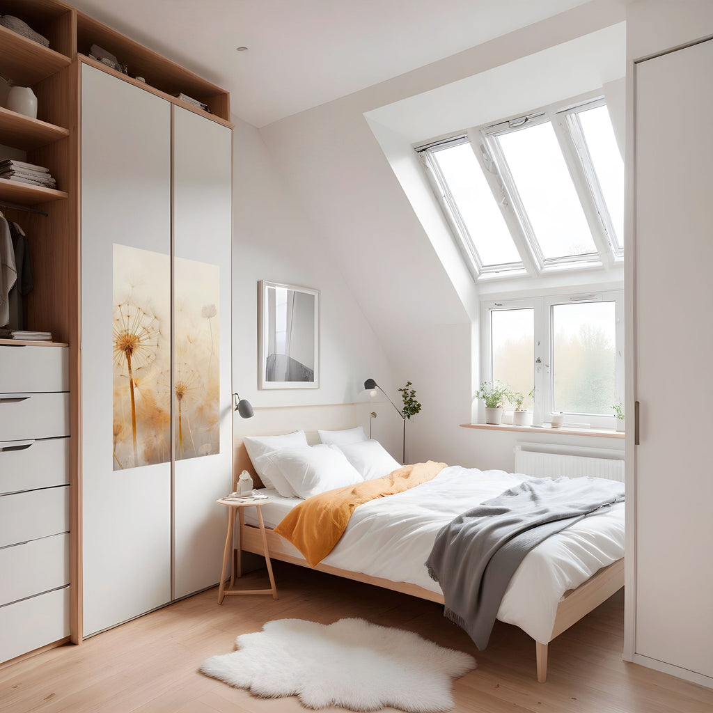 Affiche verticale autocollante « DREAMY DANDELION FIELDS »