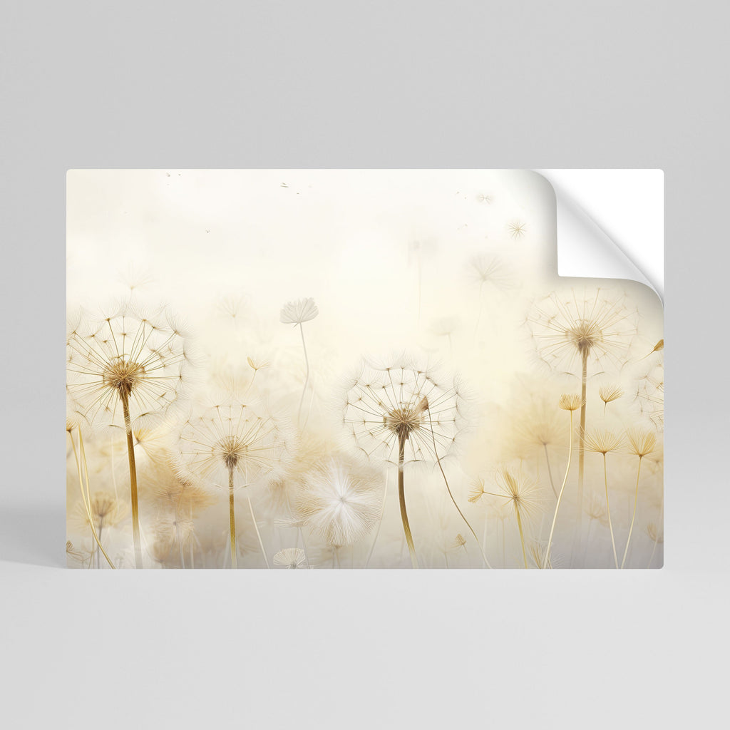Affiche horizontale autocollante « DREAMY DANDELIONS FIELDS »
