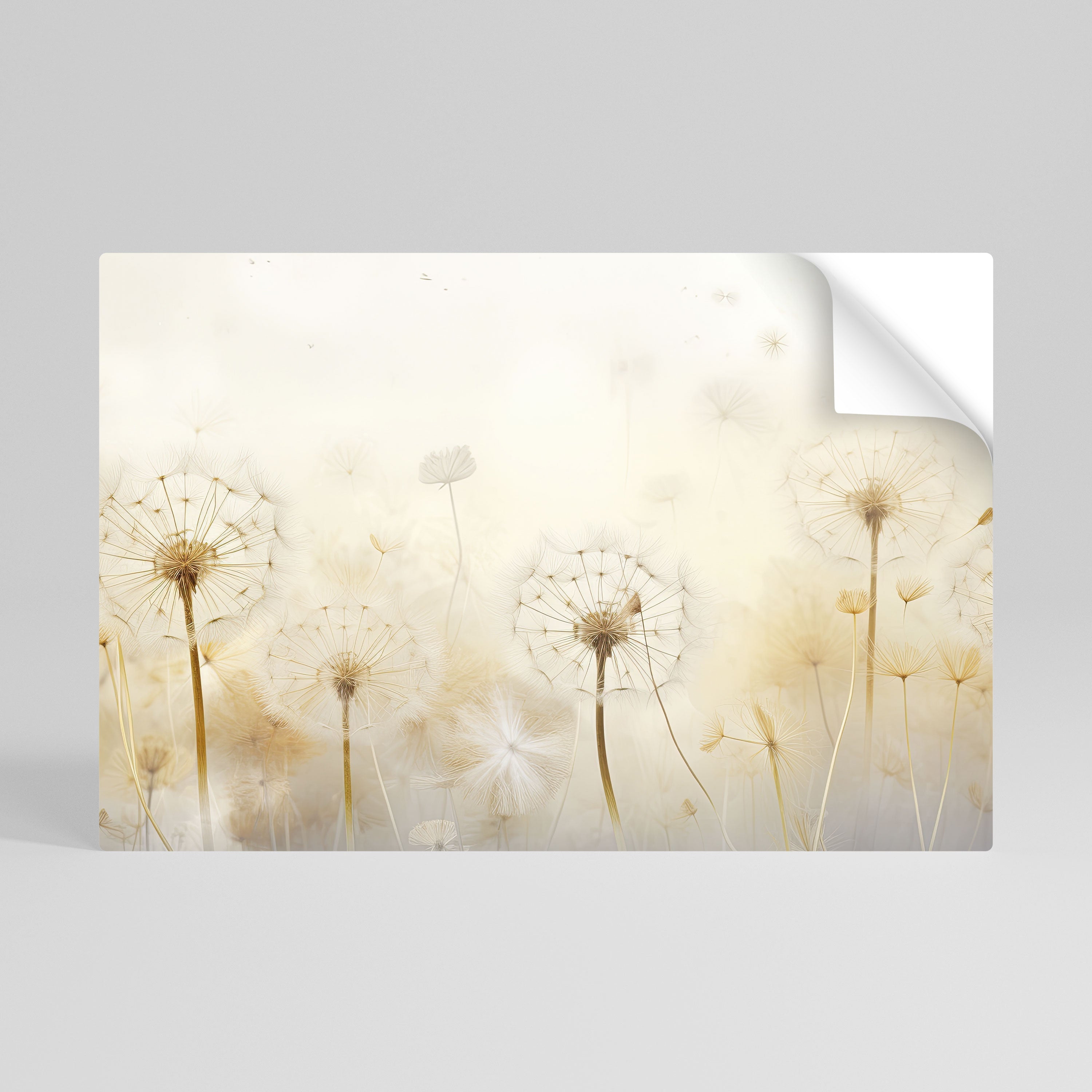 Affiche horizontale autocollante « DREAMY DANDELIONS FIELDS »