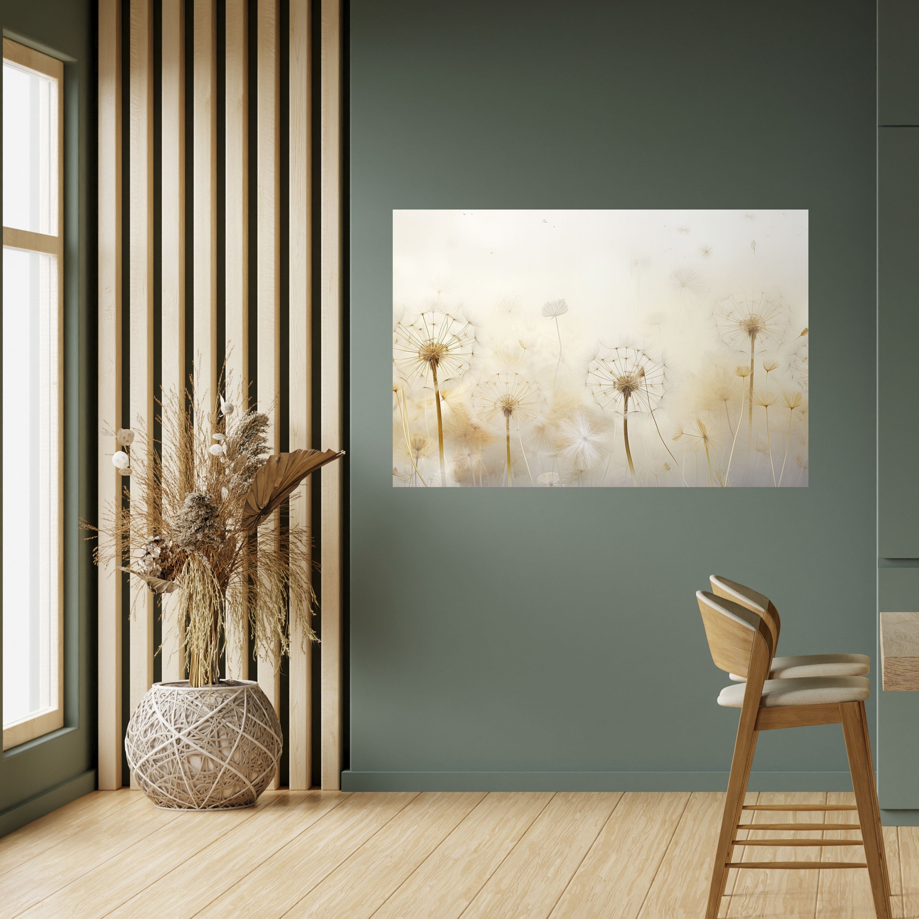 Affiche horizontale autocollante « DREAMY DANDELIONS FIELDS »