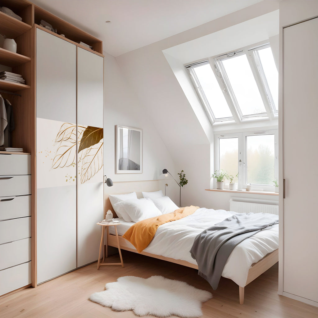 Affiche horizontale autocollante « ÉLÉGANCE DANS LE FEUILLAGE »