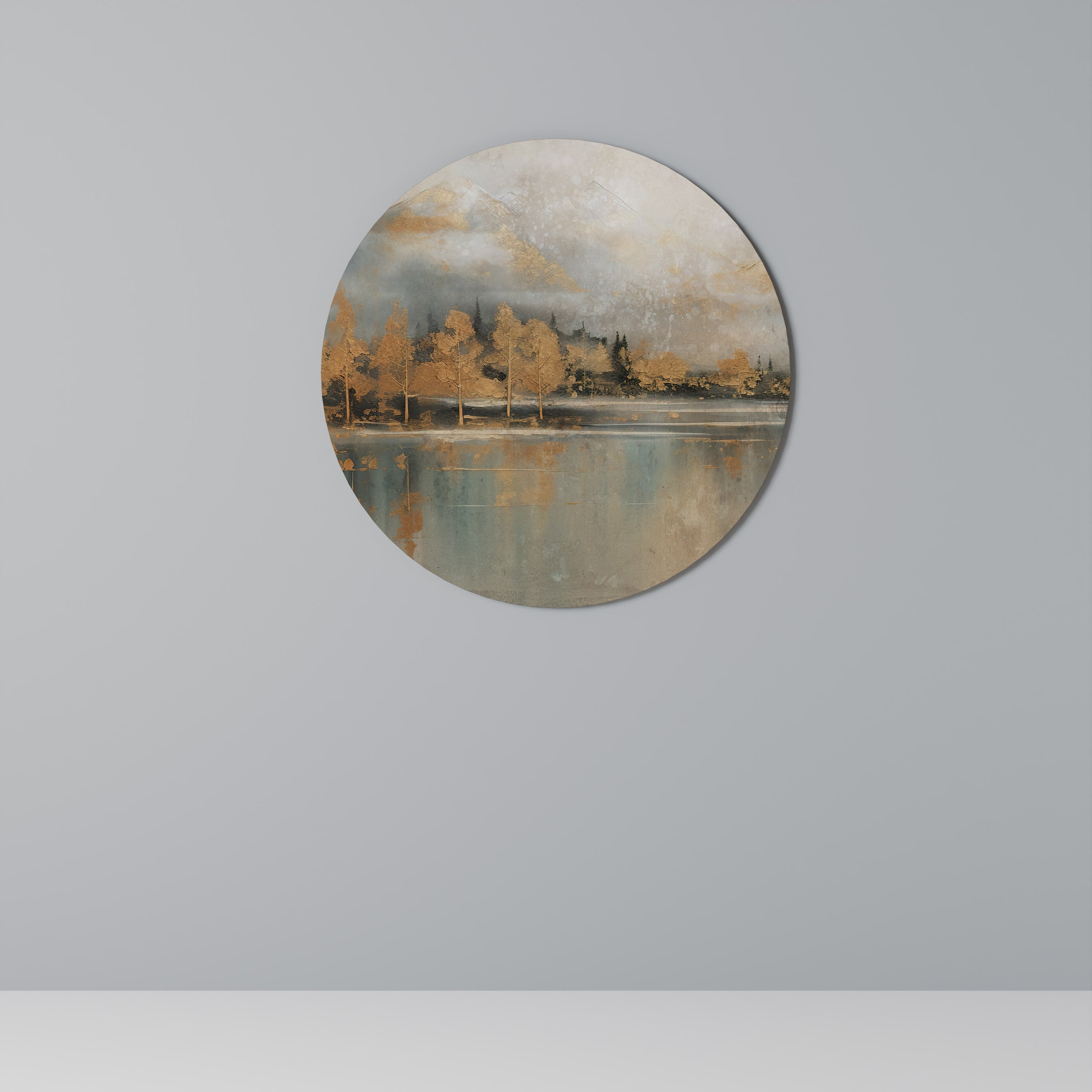 Décoration murale ronde ÉCHOS DE L'AUBE DORÉE