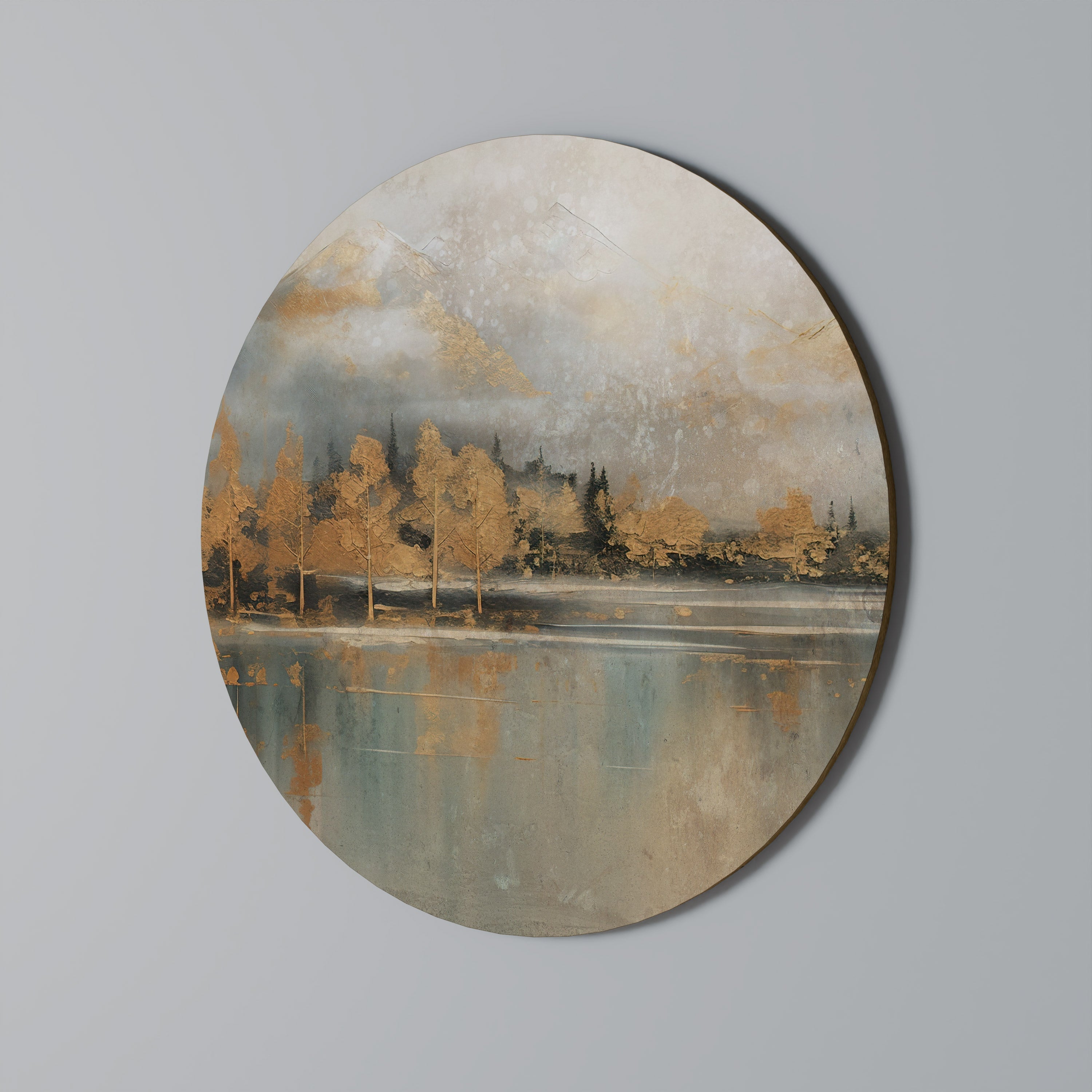 Décoration murale ronde ÉCHOS DE L'AUBE DORÉE