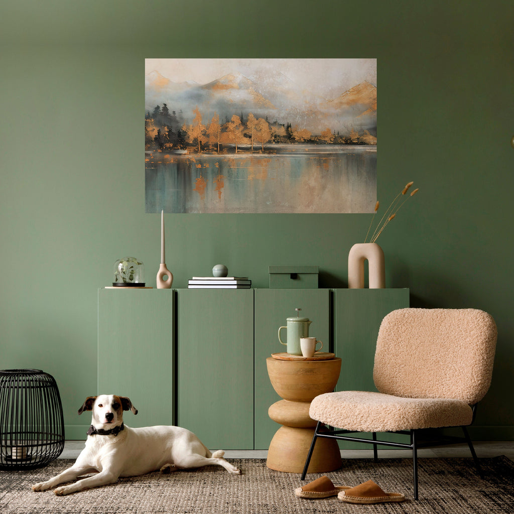 Affiche horizontale autocollante « ÉCHOS DE L'AUBE DORÉE »