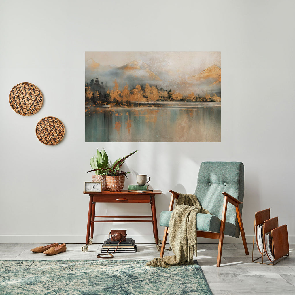 Affiche horizontale autocollante « ÉCHOS DE L'AUBE DORÉE »