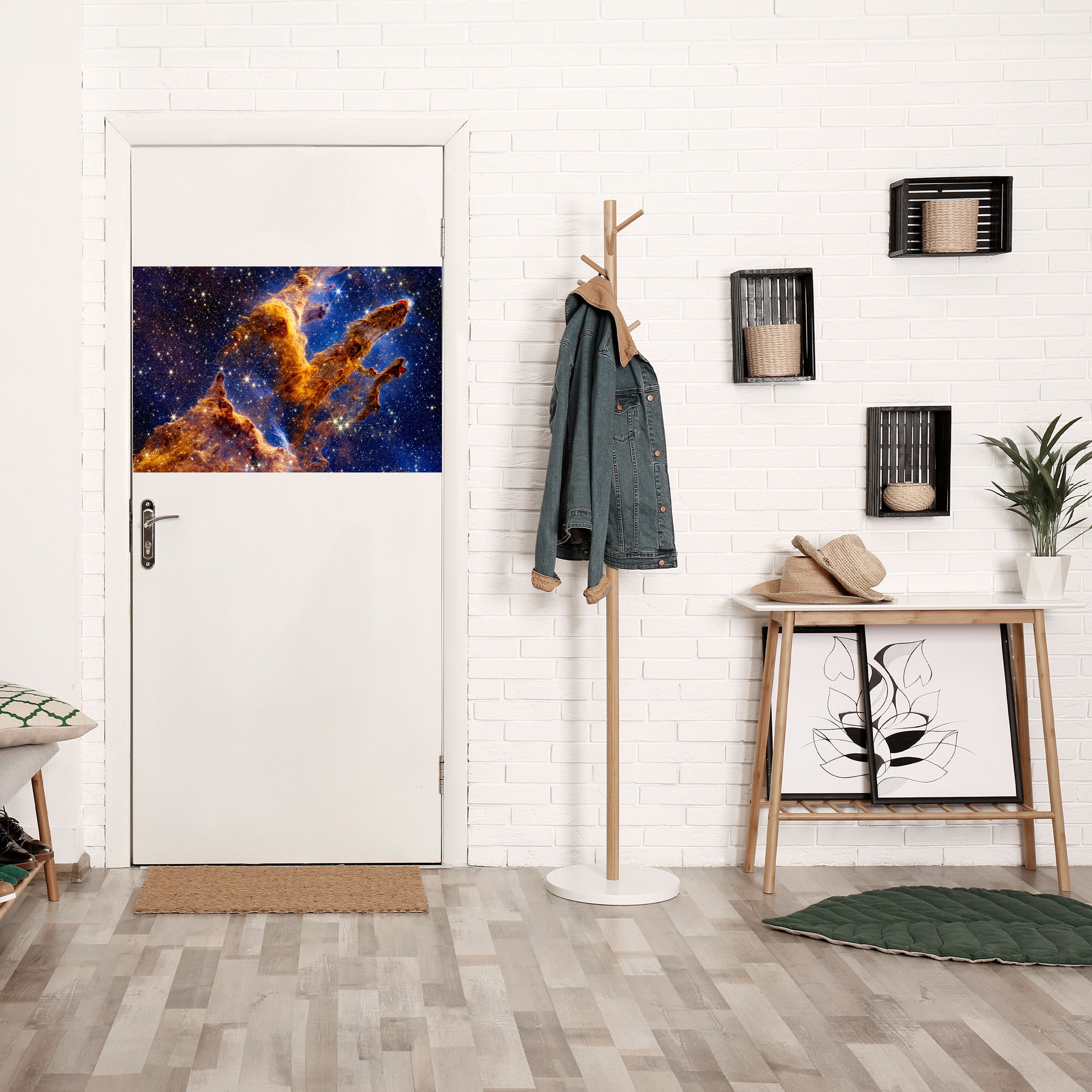 Affiche horizontale autocollante « Paysage de rêve cosmique »