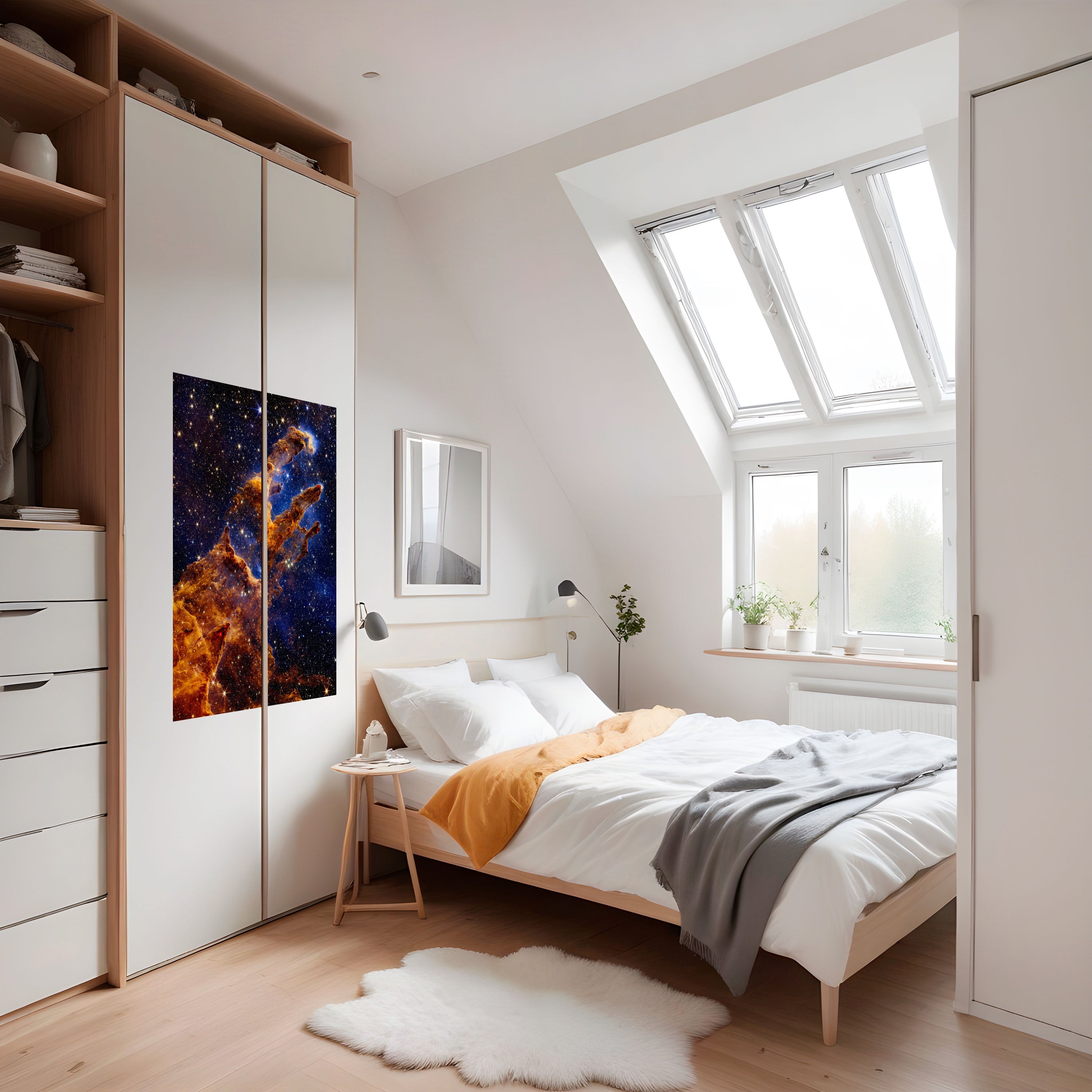 Affiche verticale autocollante « Paysage de rêve cosmique »