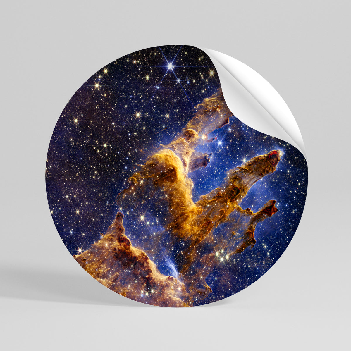 COSMIC DREAMSCAPE Peel and Stick Round Sticker