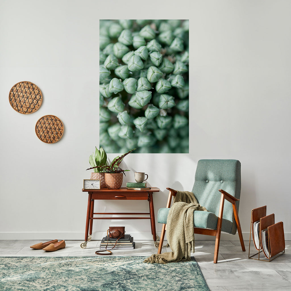 Affiche verticale autocollante « Délices verts texturés »