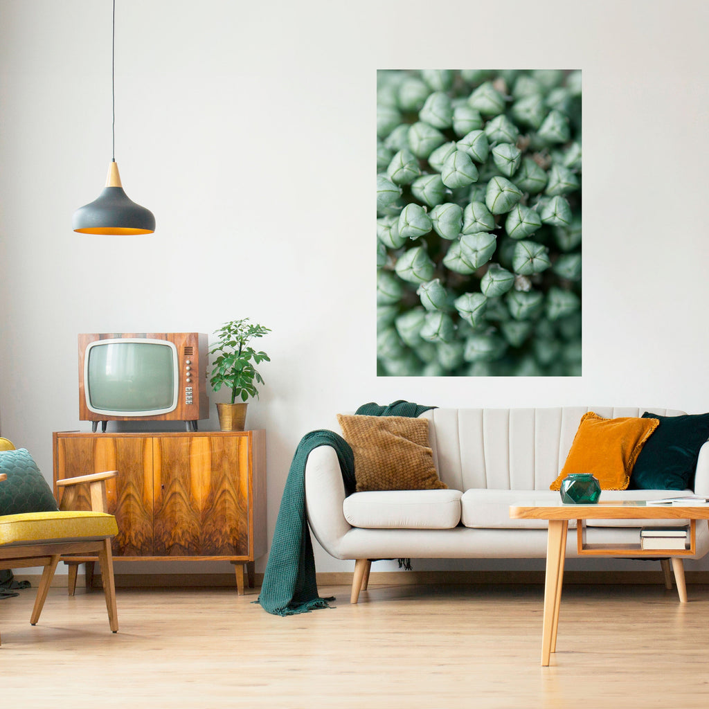 Affiche verticale autocollante « Délices verts texturés »