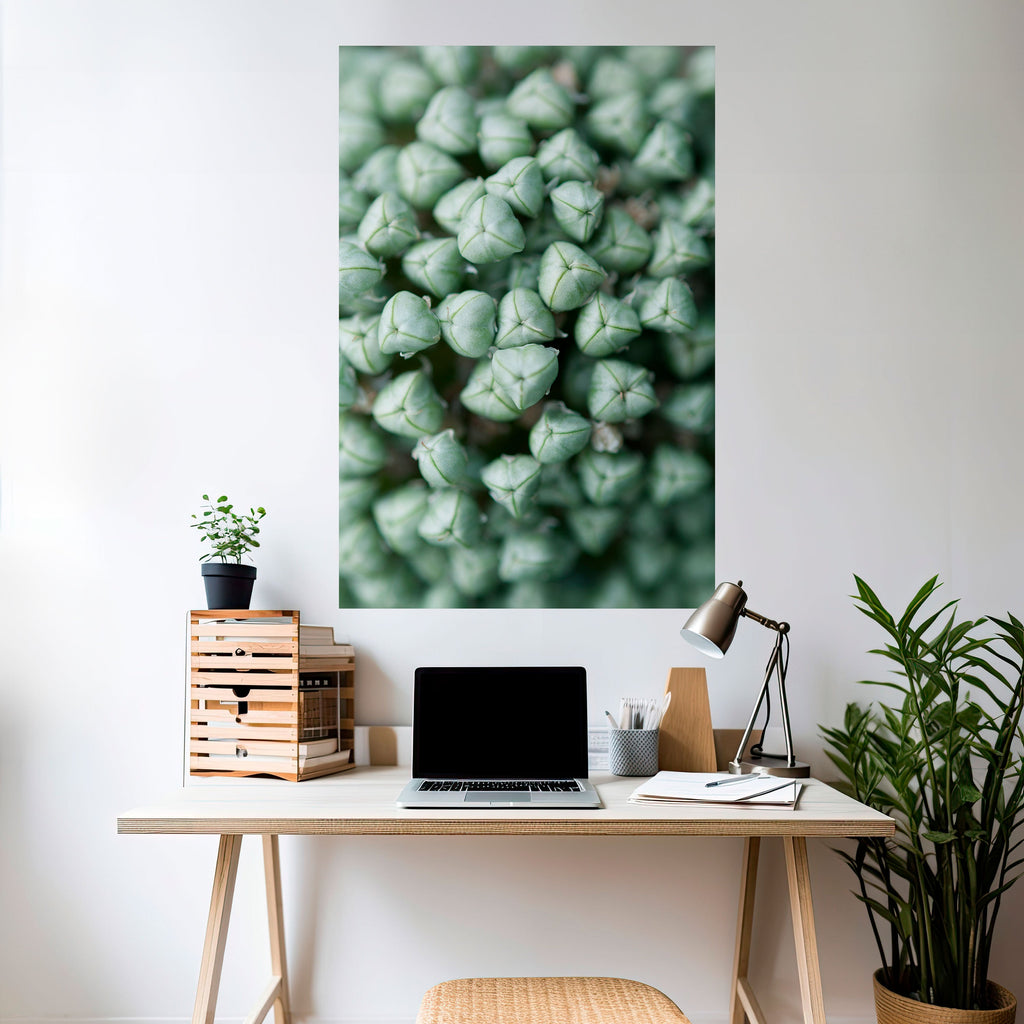 Affiche verticale autocollante « Délices verts texturés »