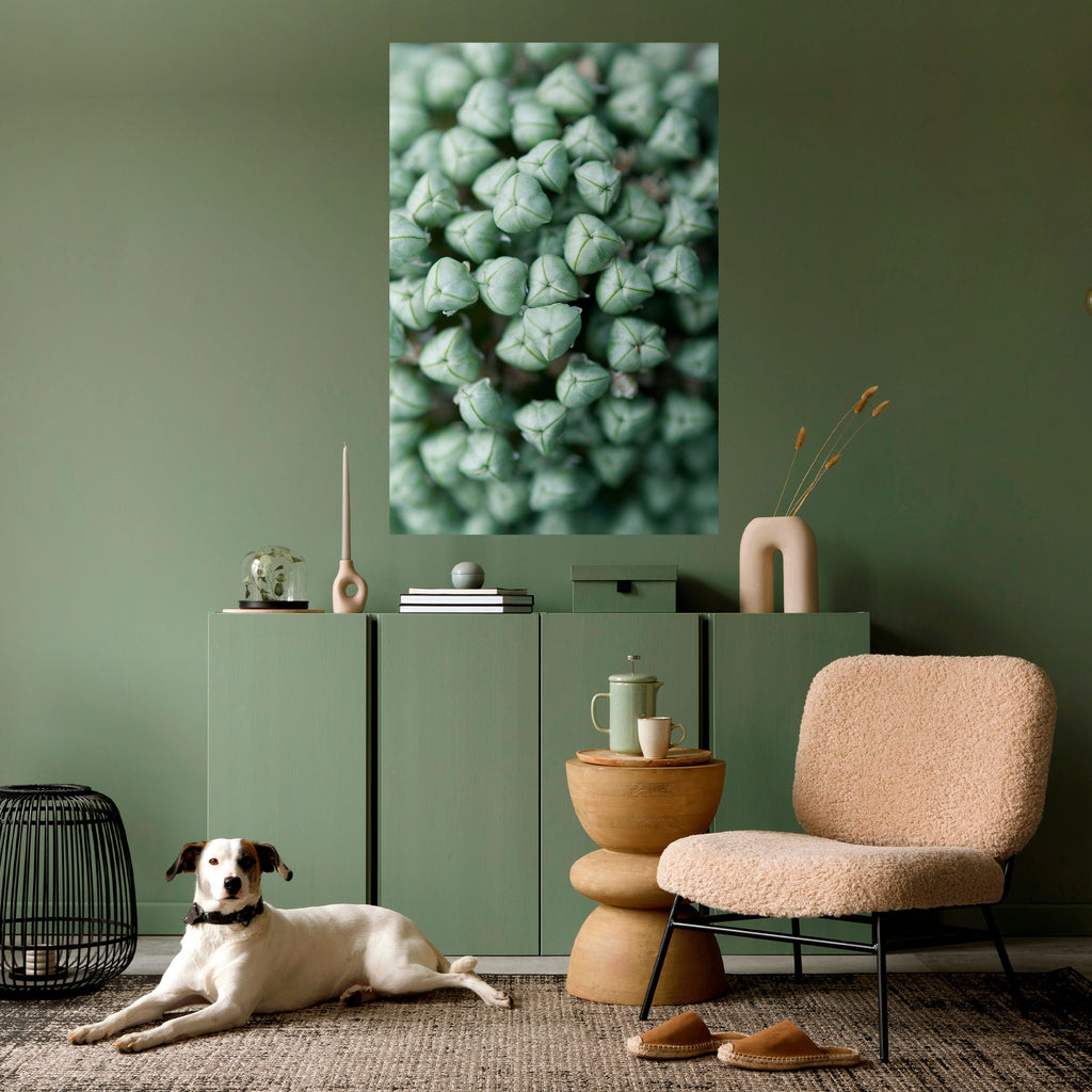 Affiche verticale autocollante « Délices verts texturés »