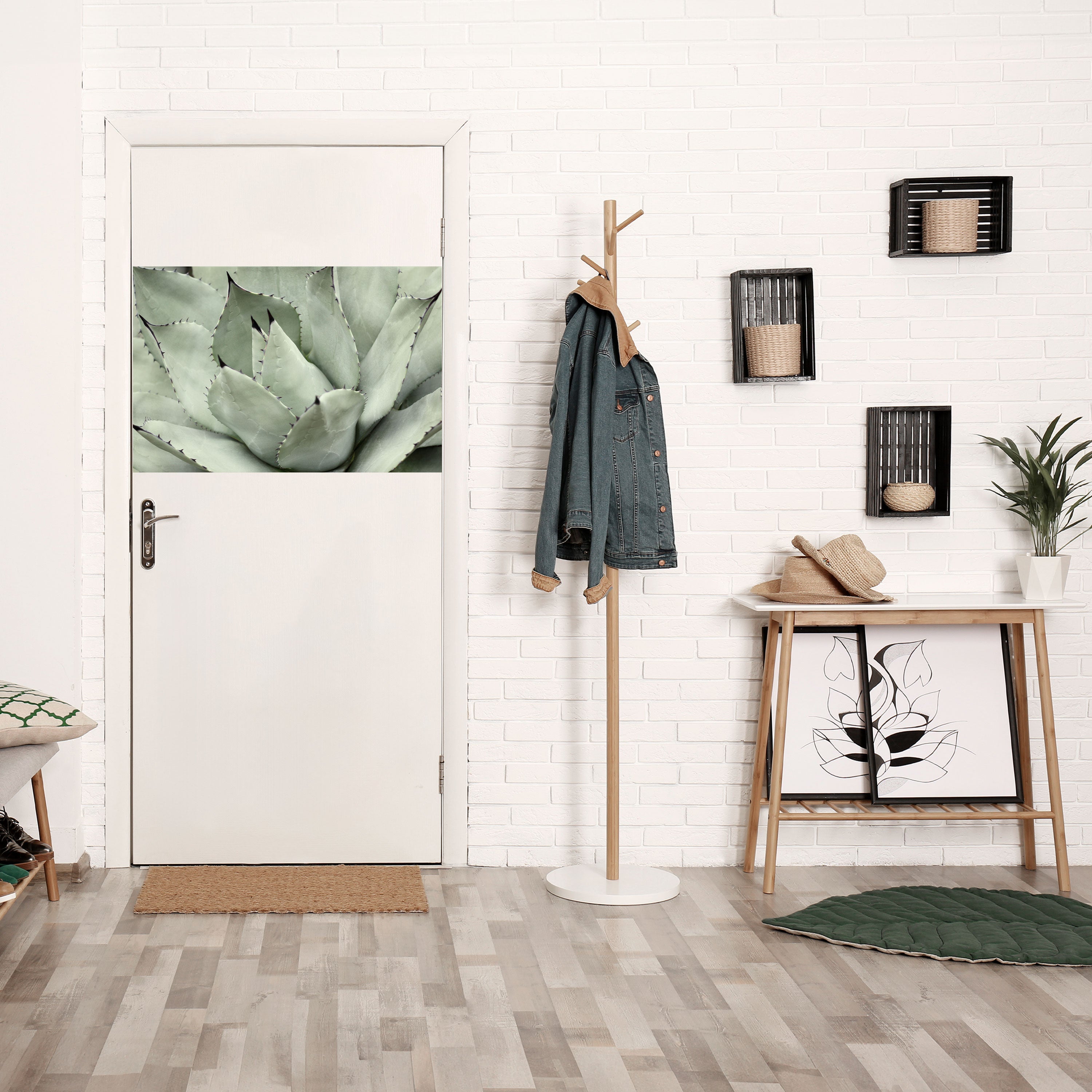 Affiche horizontale autocollante « Rêve mystique de plantes succulentes »