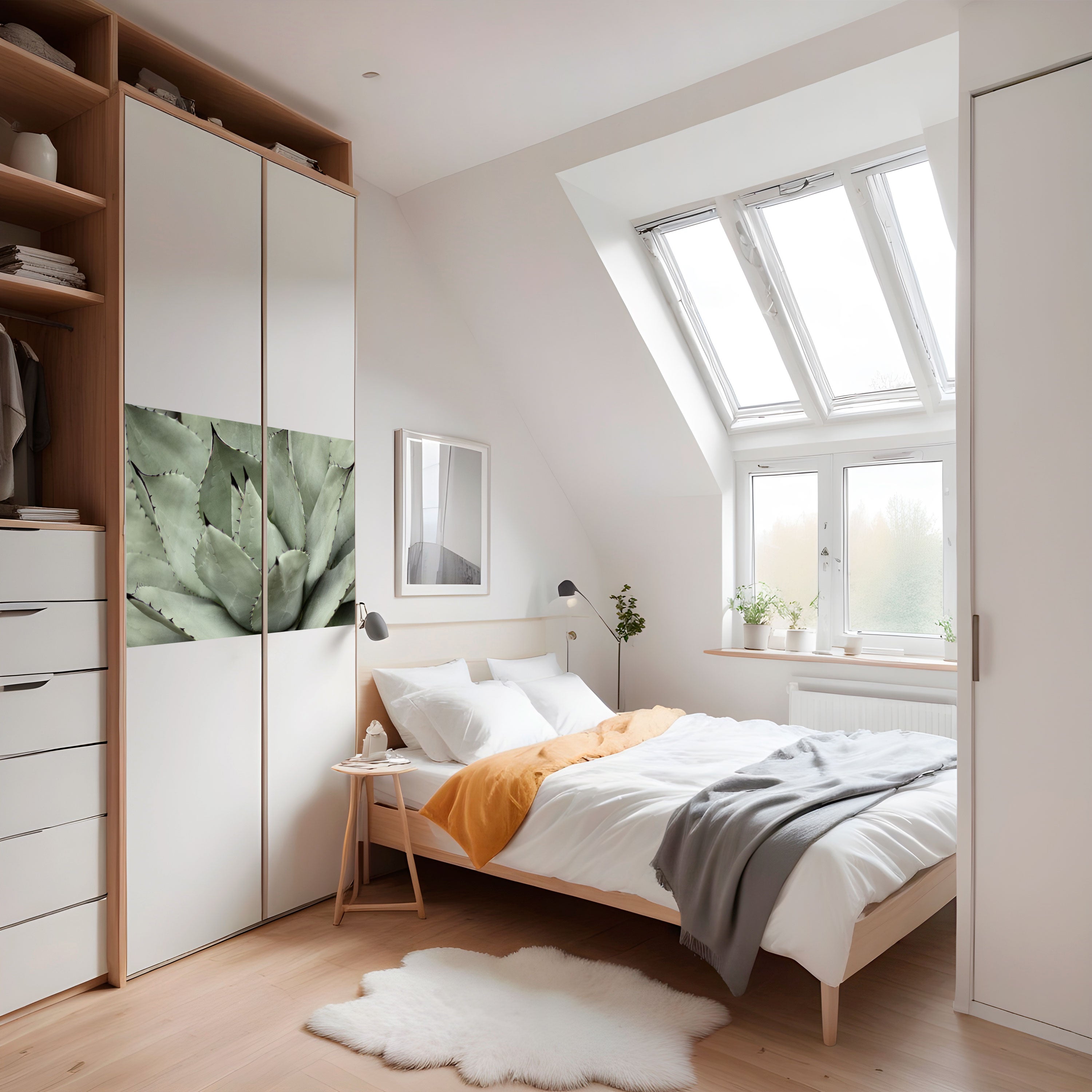 Affiche horizontale autocollante « Rêve mystique de plantes succulentes »