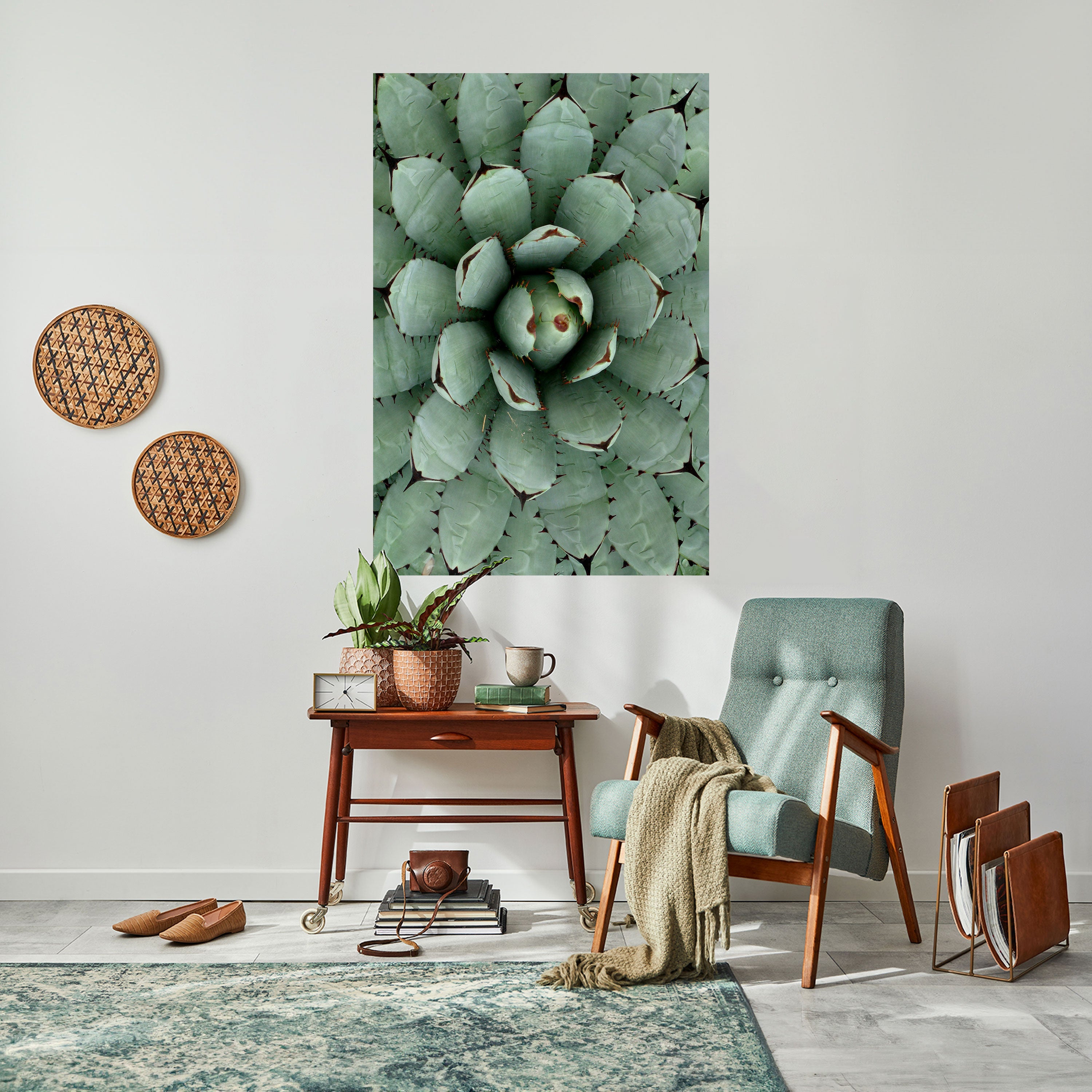 Affiche verticale autocollante SUCCULENT SYMMETRY