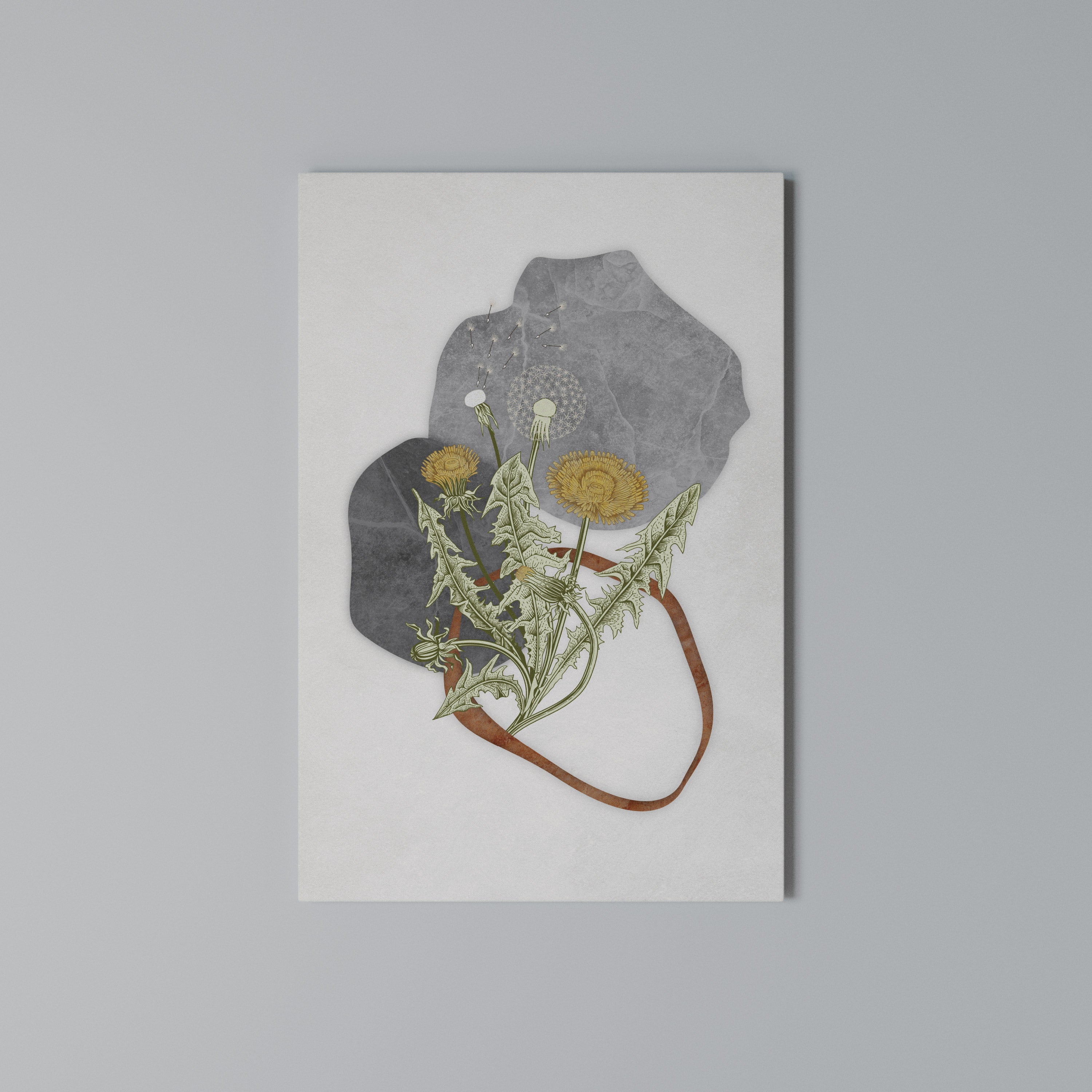DANDELION RING Vertical Canvas Print