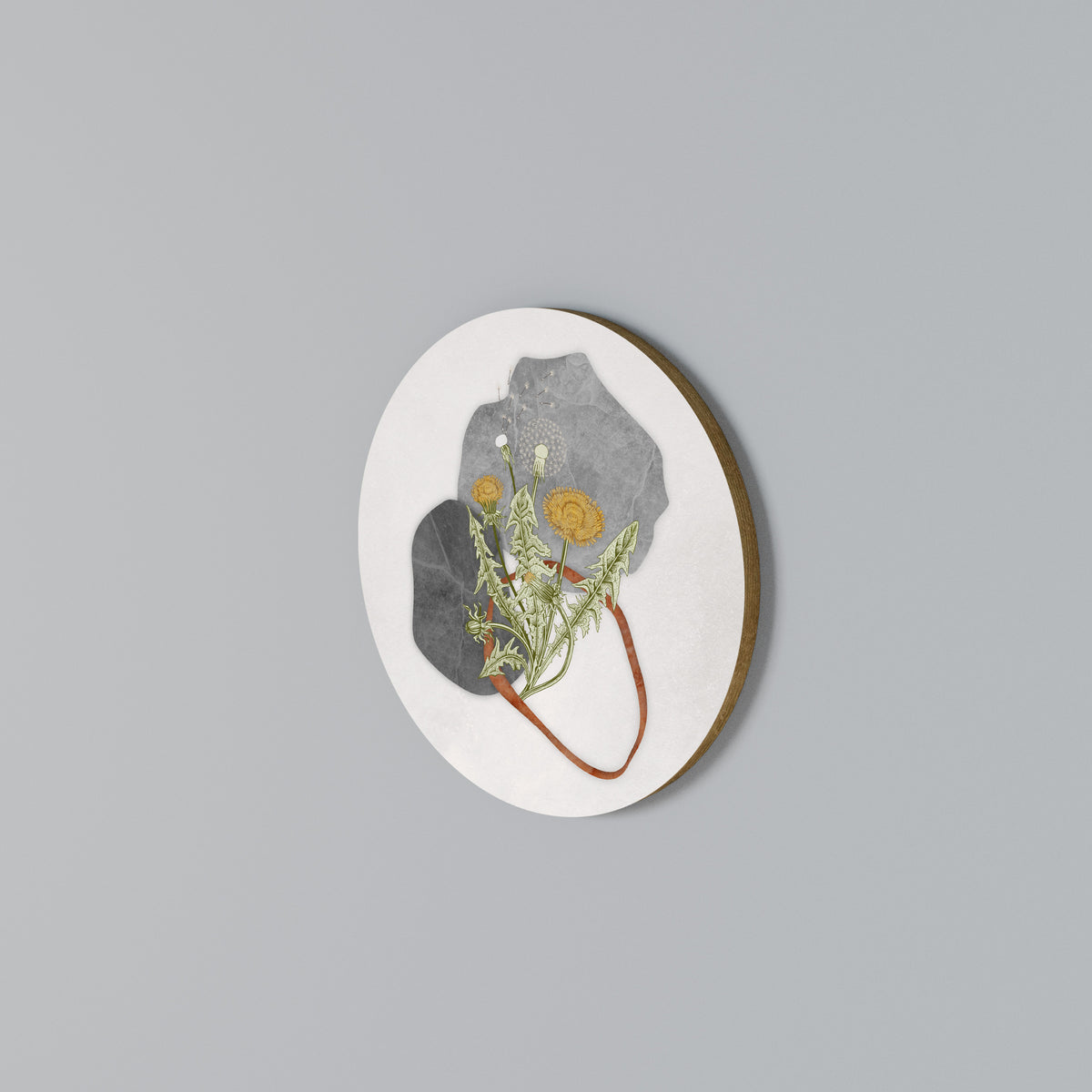 DANDELION RING Round Wall Art