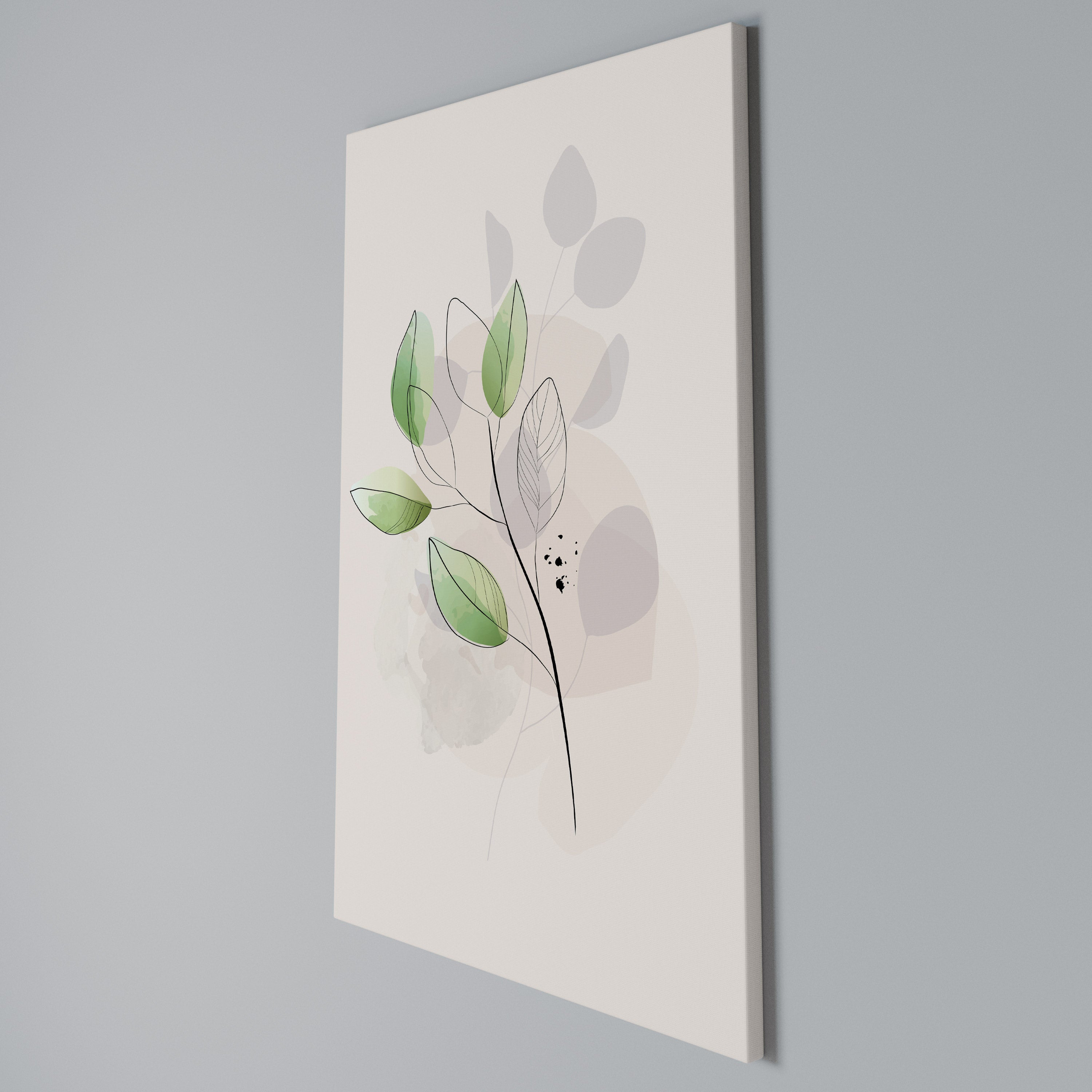 SERENE LEAF SONG Vertical Canvas Print