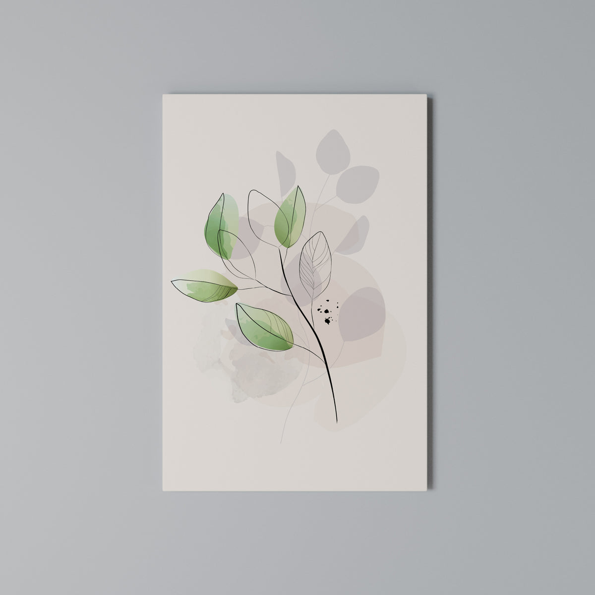 SERENE LEAF SONG Vertical Canvas Print