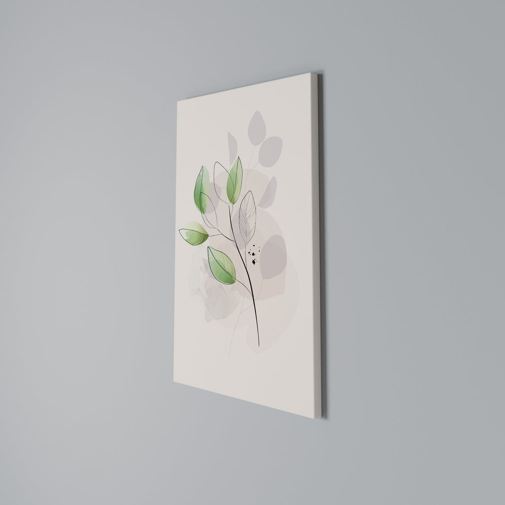SERENE LEAF SONG Vertical Canvas Print