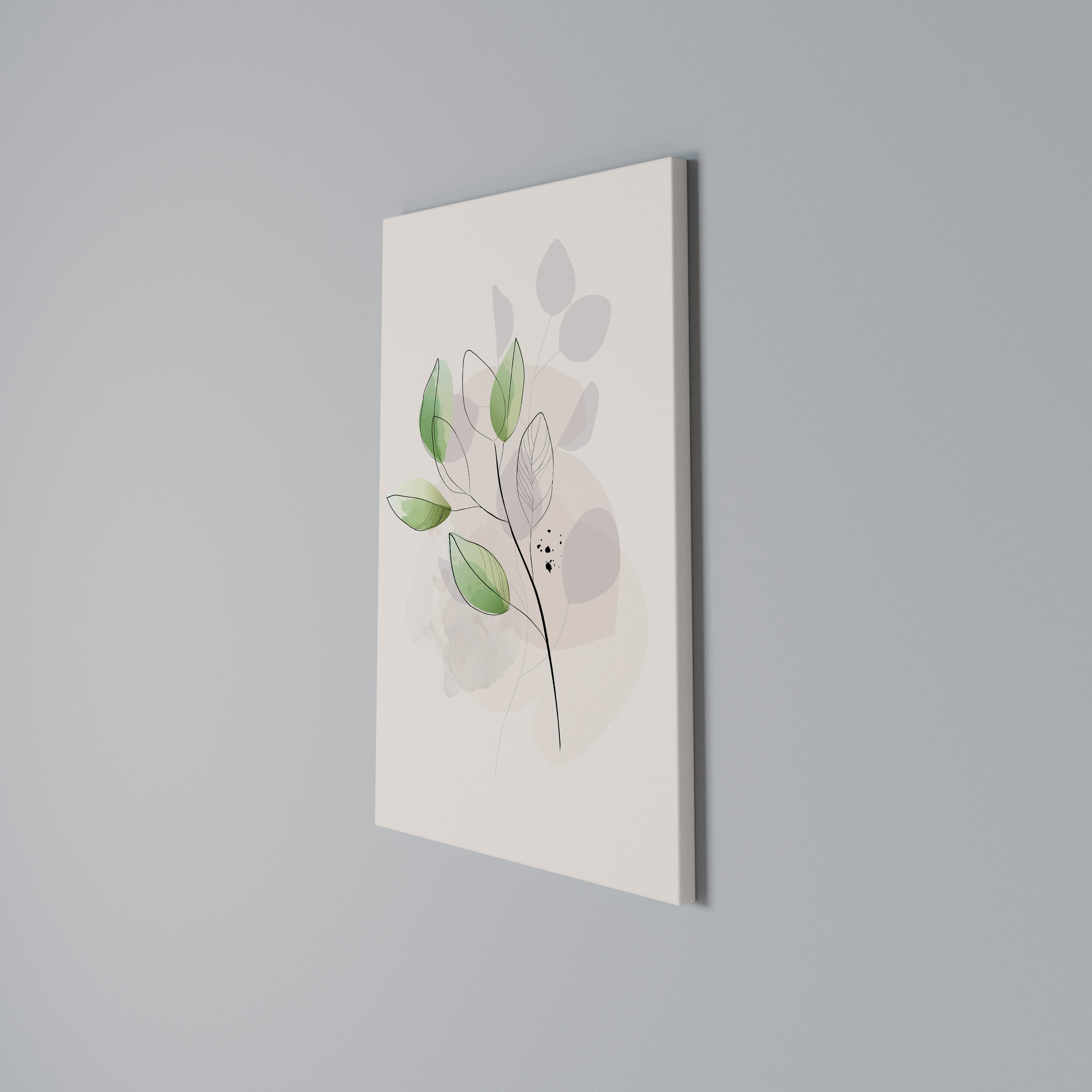 SERENE LEAF SONG Vertical Canvas Print