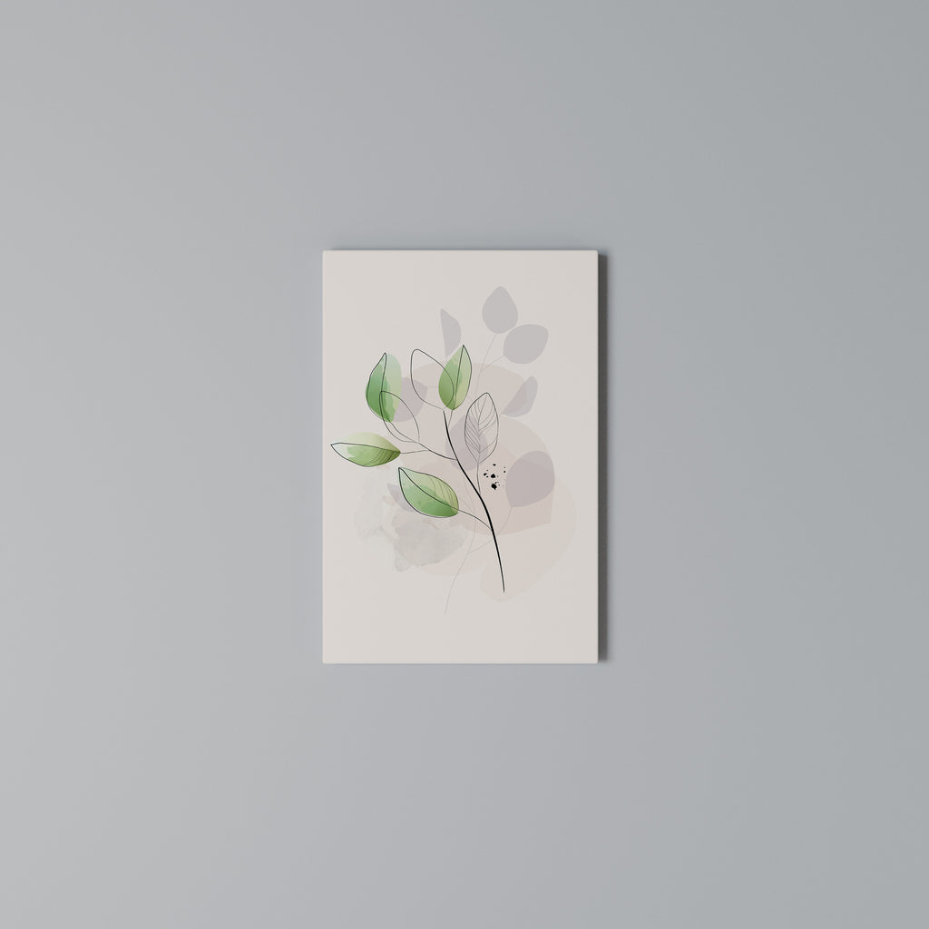 SERENE LEAF SONG Vertical Canvas Print