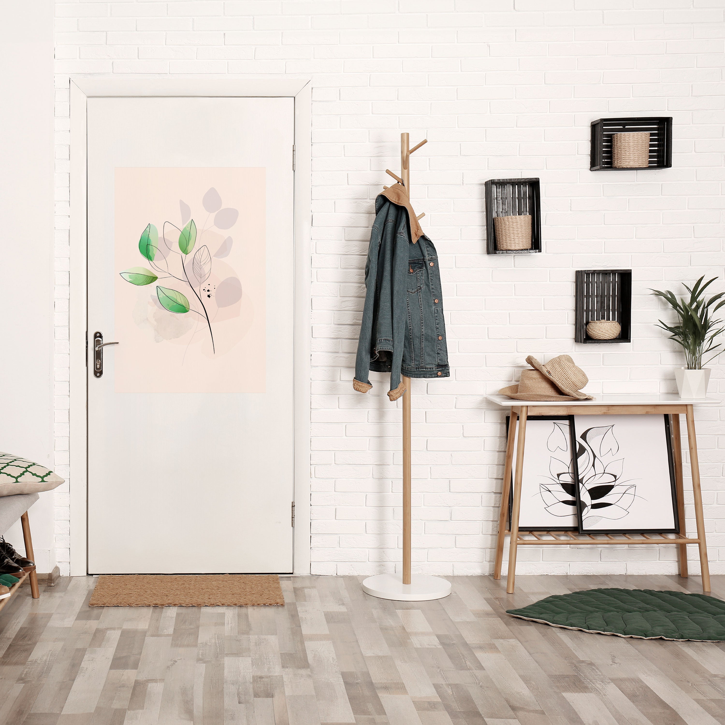 Affiche verticale autocollante « Serene Leaf Song »