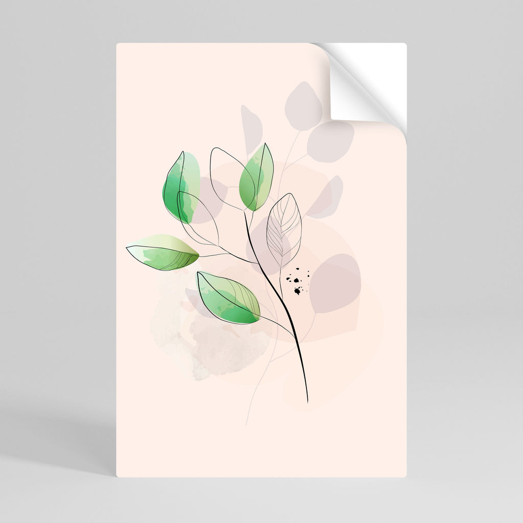 Affiche verticale autocollante « Serene Leaf Song »