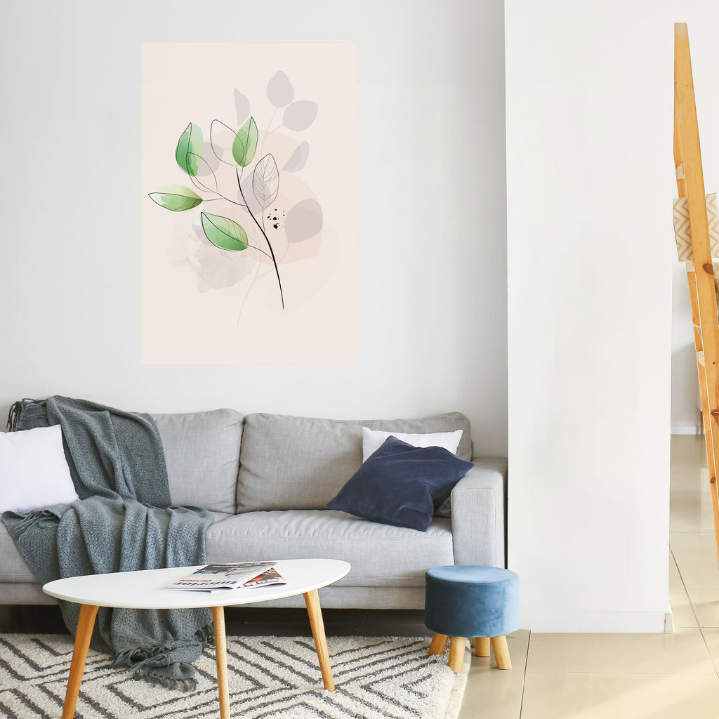 Affiche verticale autocollante « Serene Leaf Song »