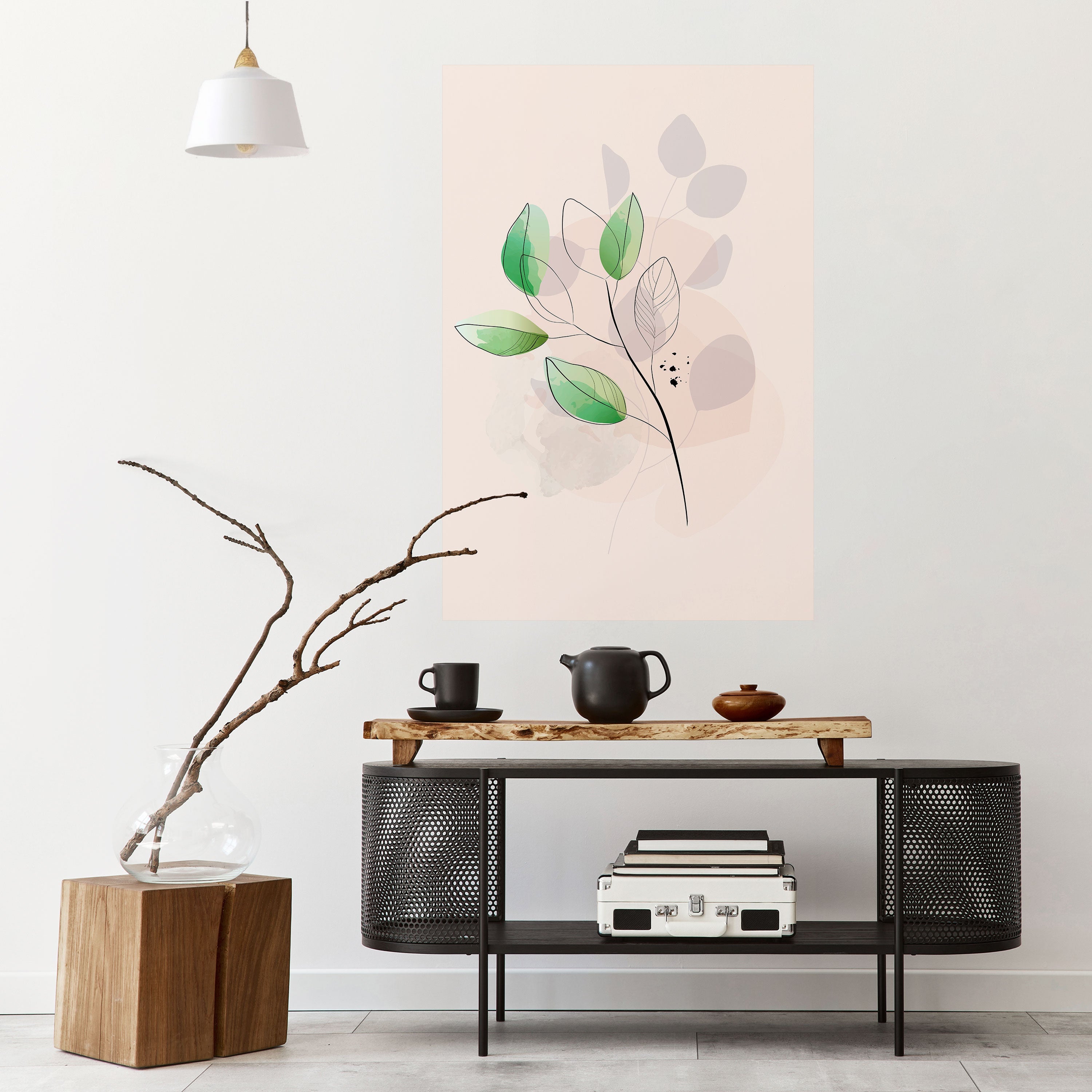Affiche verticale autocollante « Serene Leaf Song »