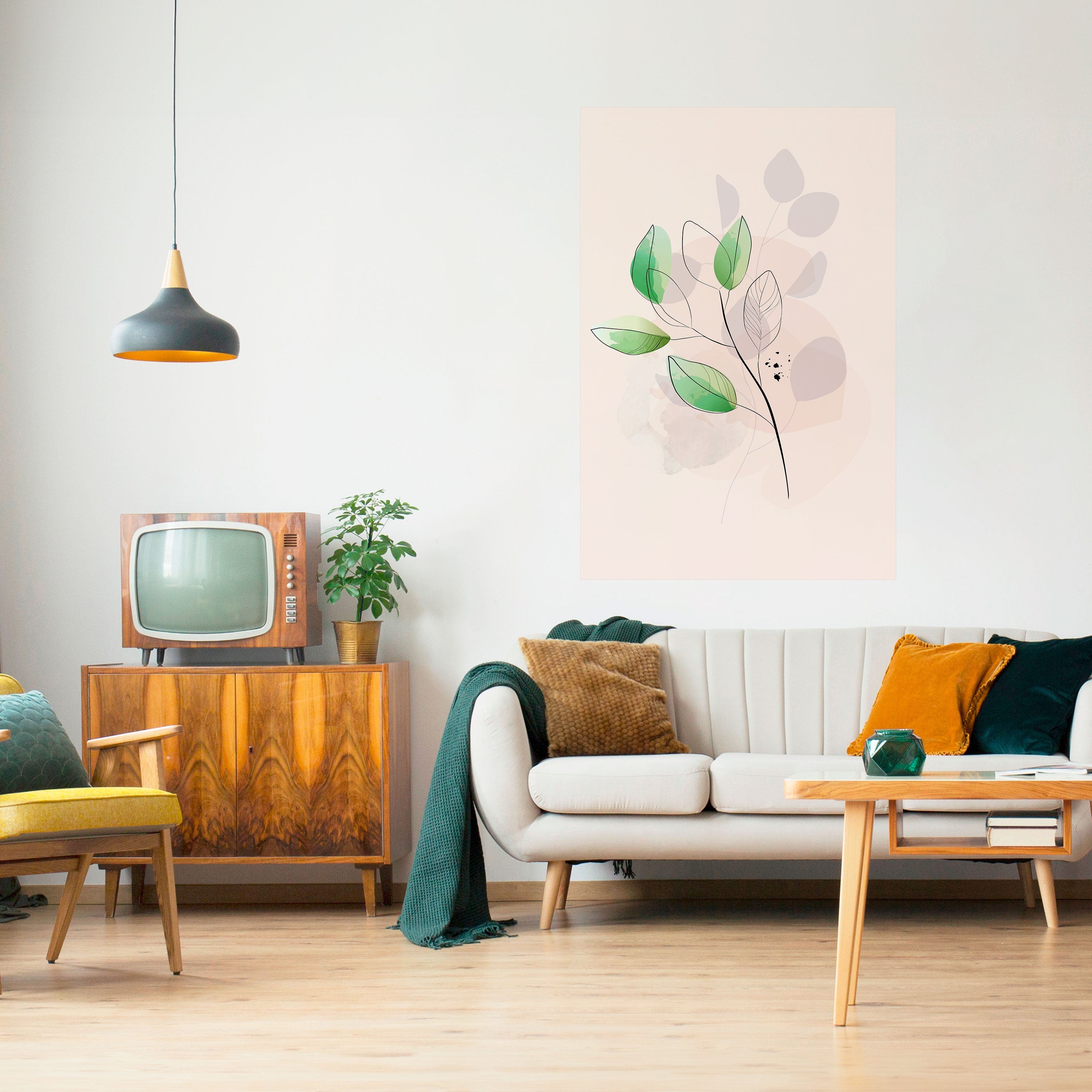 Affiche verticale autocollante « Serene Leaf Song »