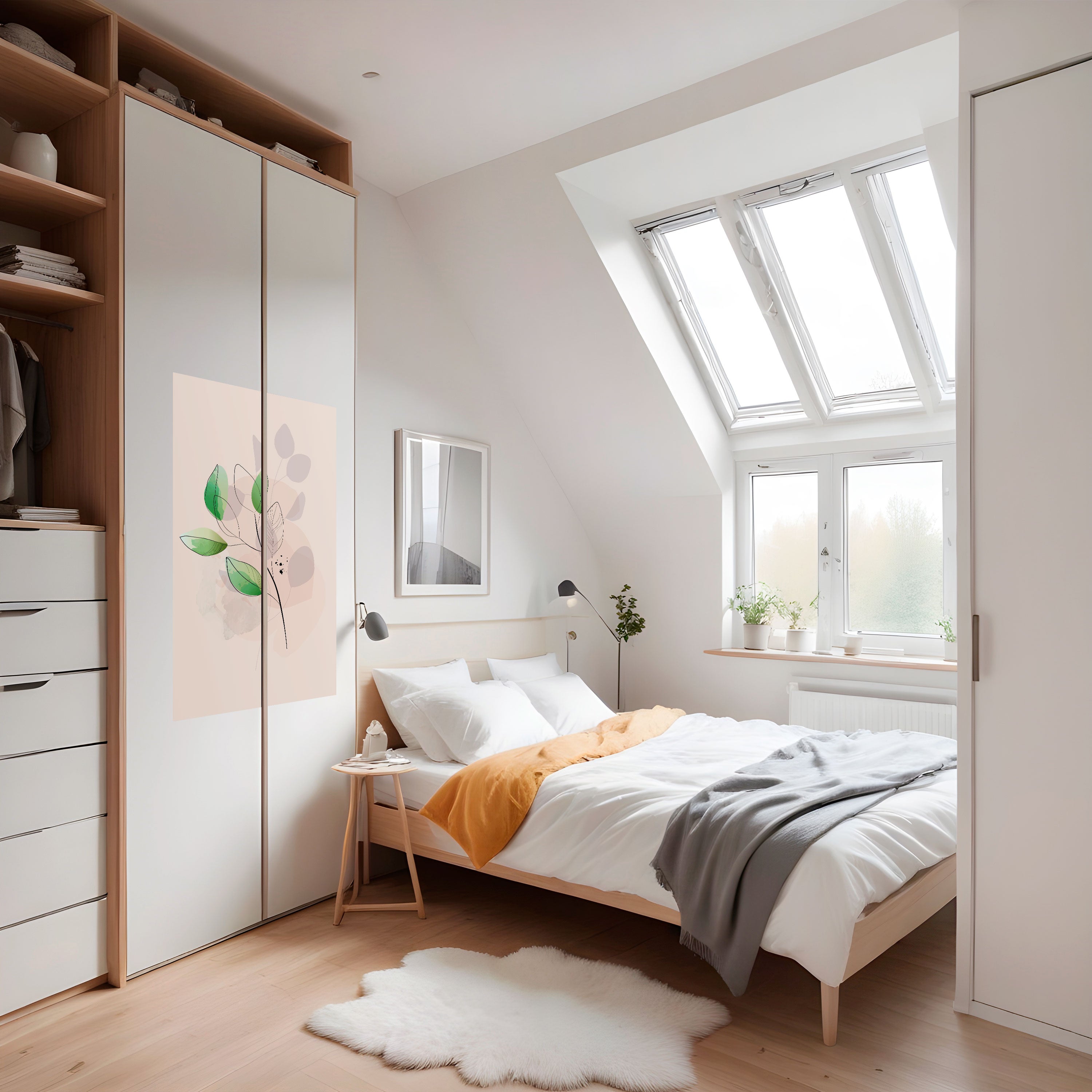 Affiche verticale autocollante « Serene Leaf Song »