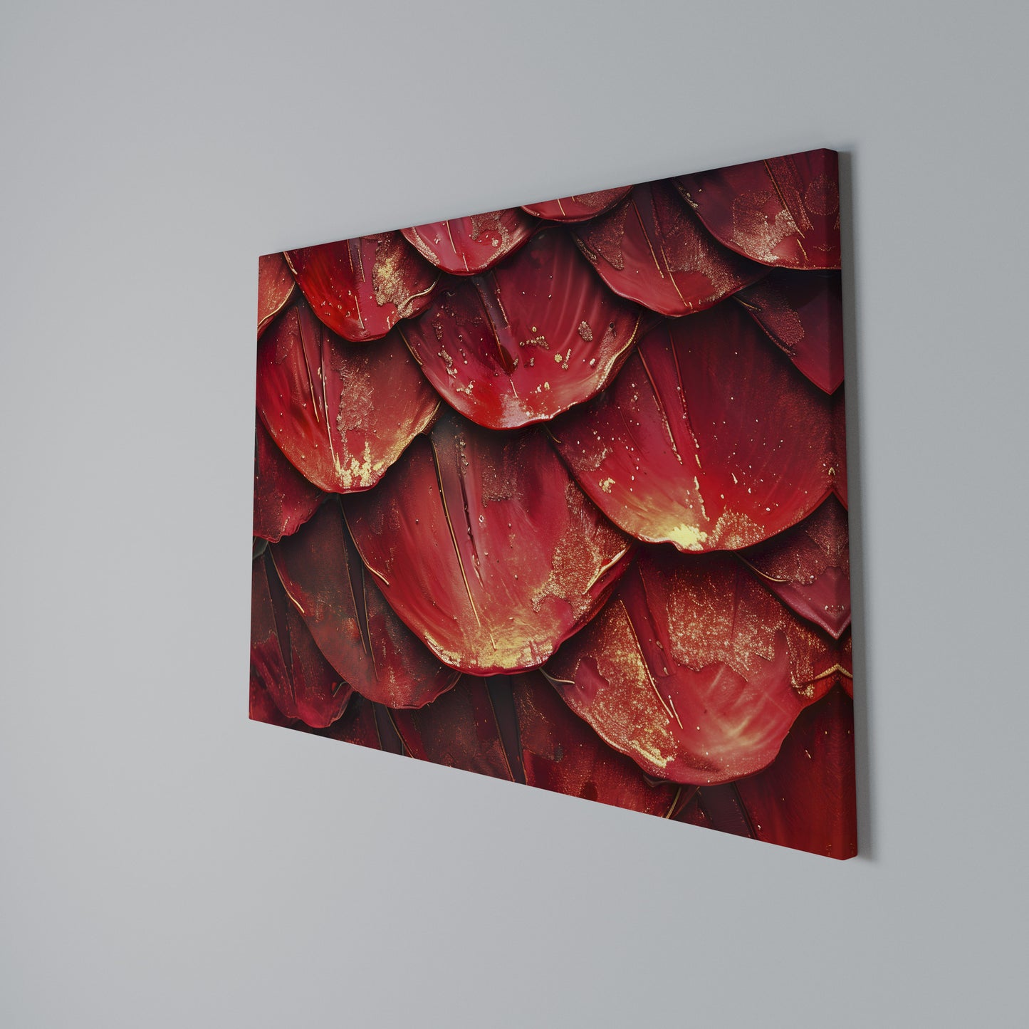 RUBY PETAL DANCE Horizontal Canvas Print