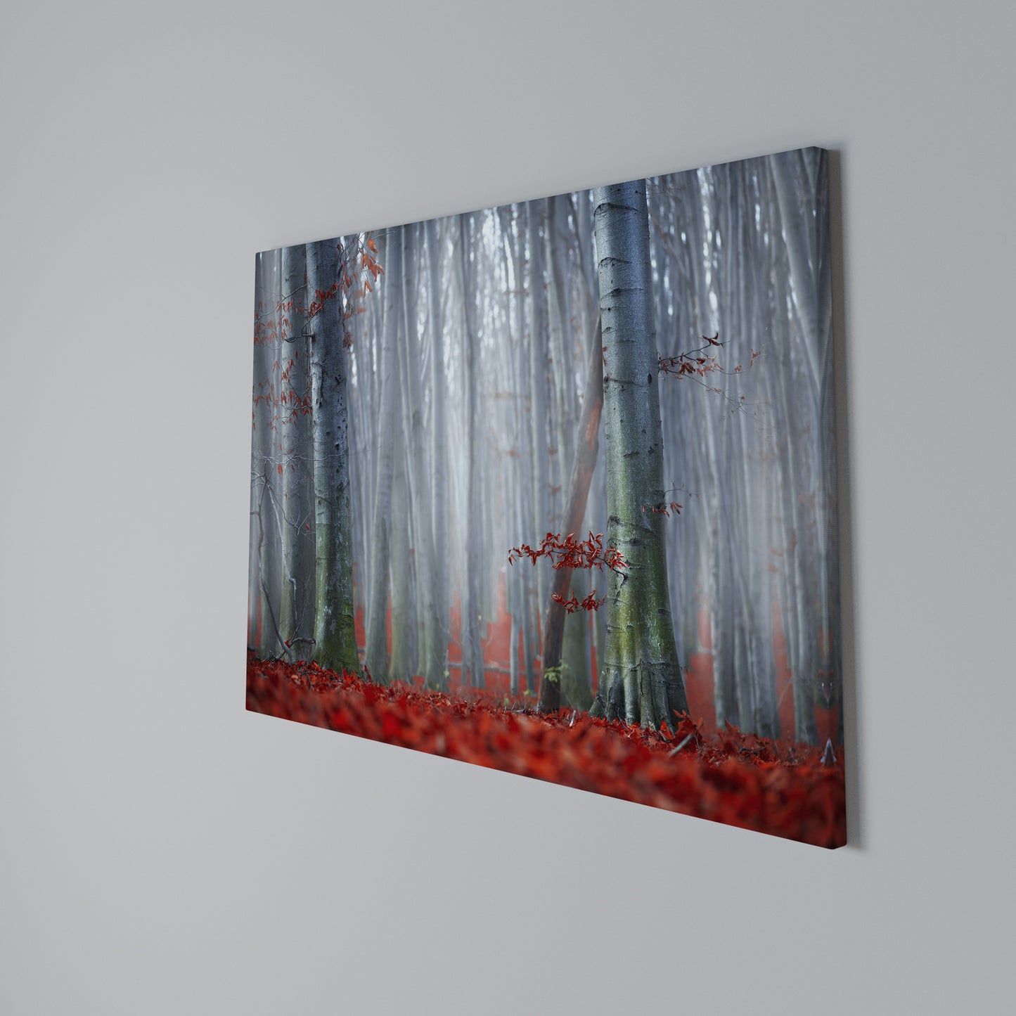 TRANQUIL RED ELEGANCE Horizontal Canvas Print