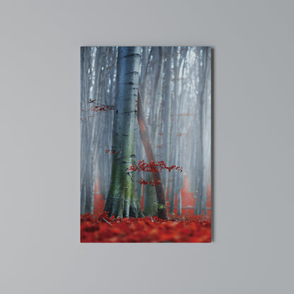 TRANQUIL RED ELEGANCE Vertical Canvas Print