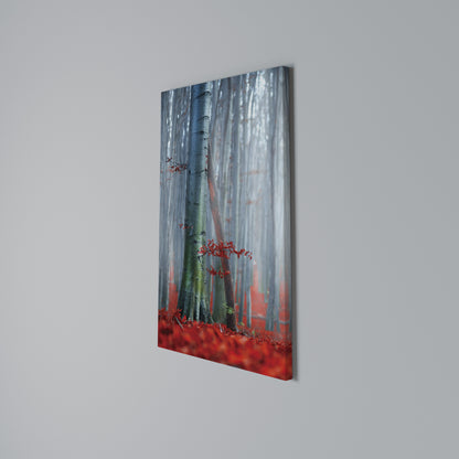 TRANQUIL RED ELEGANCE Vertical Canvas Print