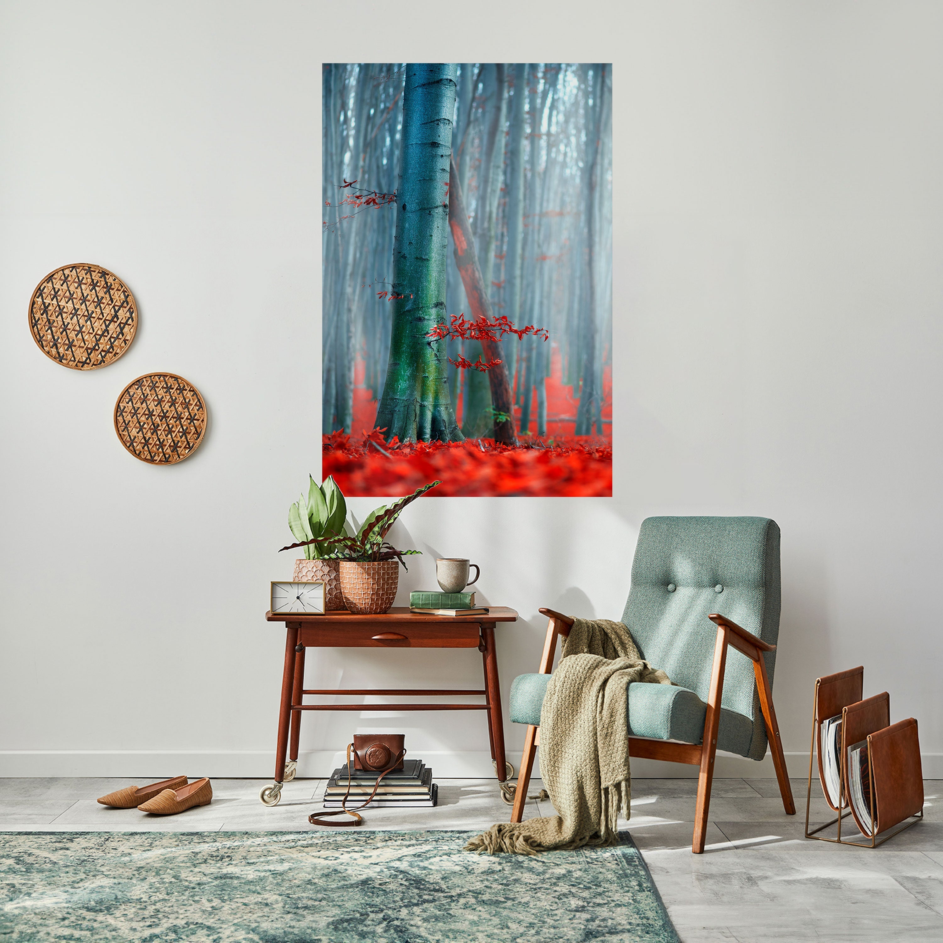 Affiche verticale autocollante TRANQUIL RED ELEGANCE